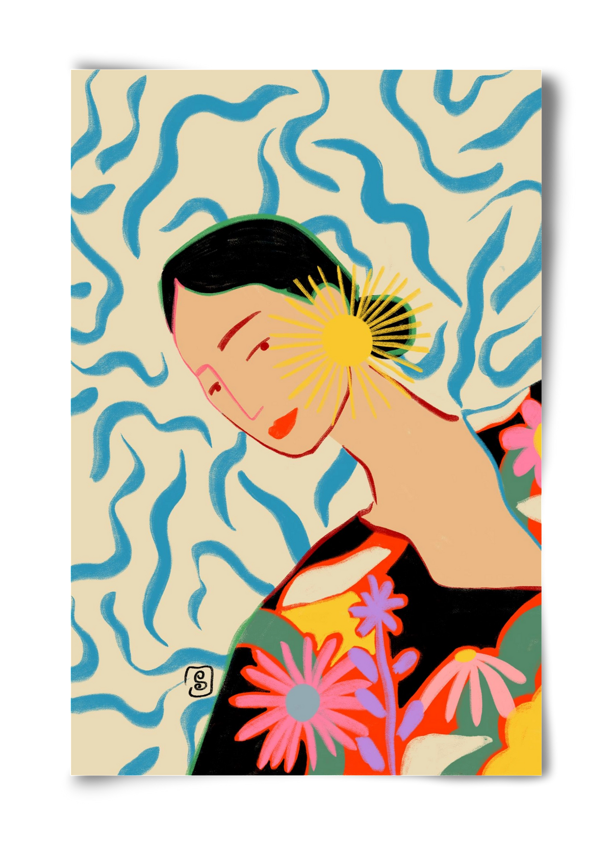 SUN AND SMILE, 40x60 cm, Keret nélkül