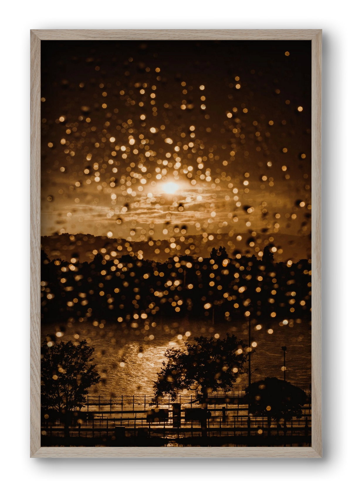 Rainy Day, 40x60 cm (40x60 cm), Tölgy keret