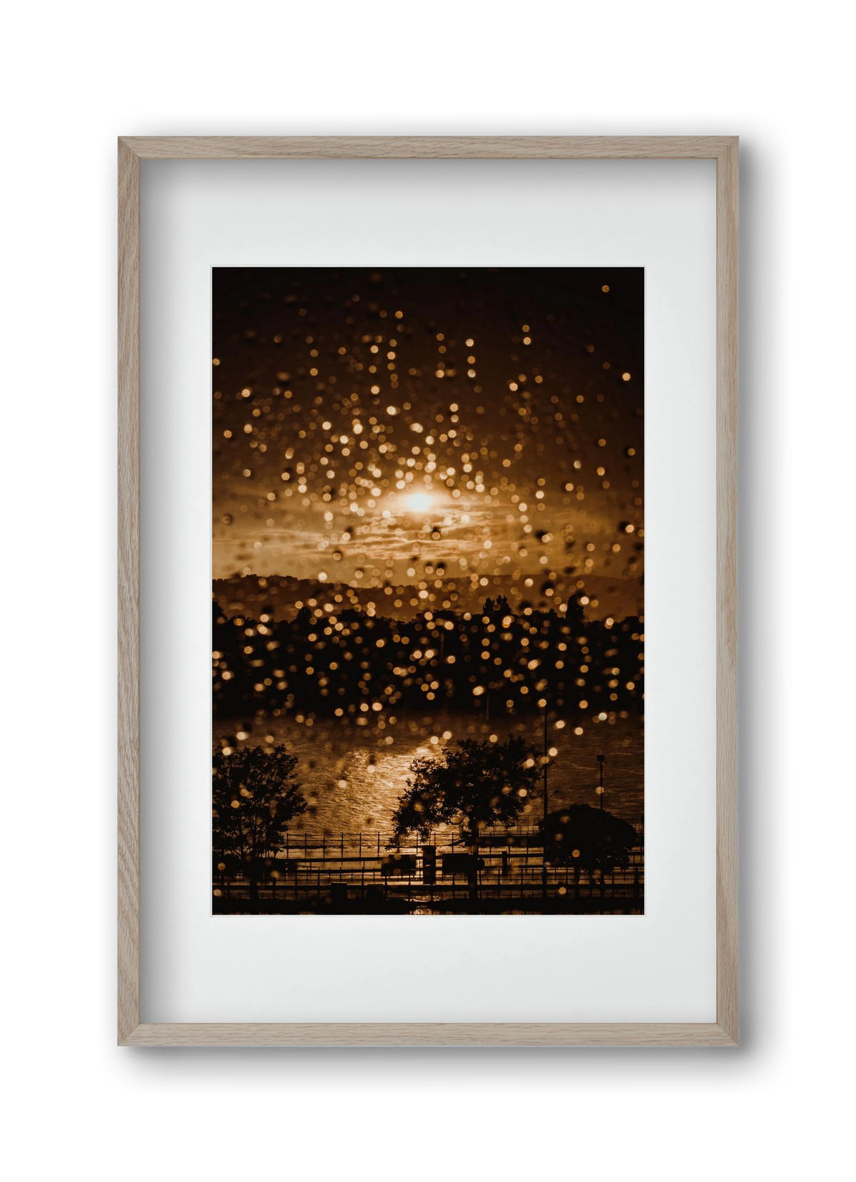 Rainy Day, 30x45 cm (20x30 cm), Tölgy keret, paszpartuval