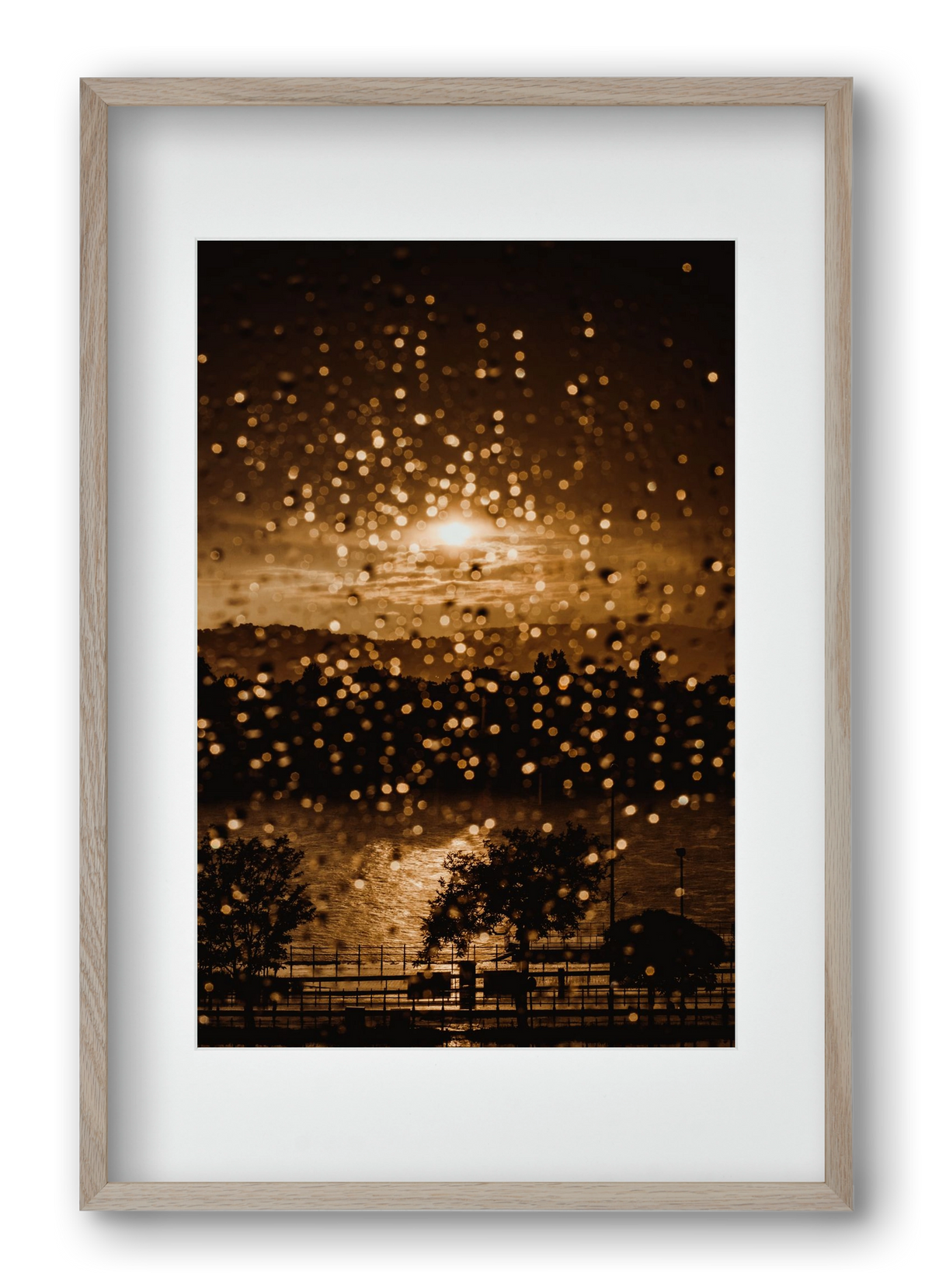 Rainy Day, 40x60 cm (30x45 cm), Tölgy keret, paszpartuval