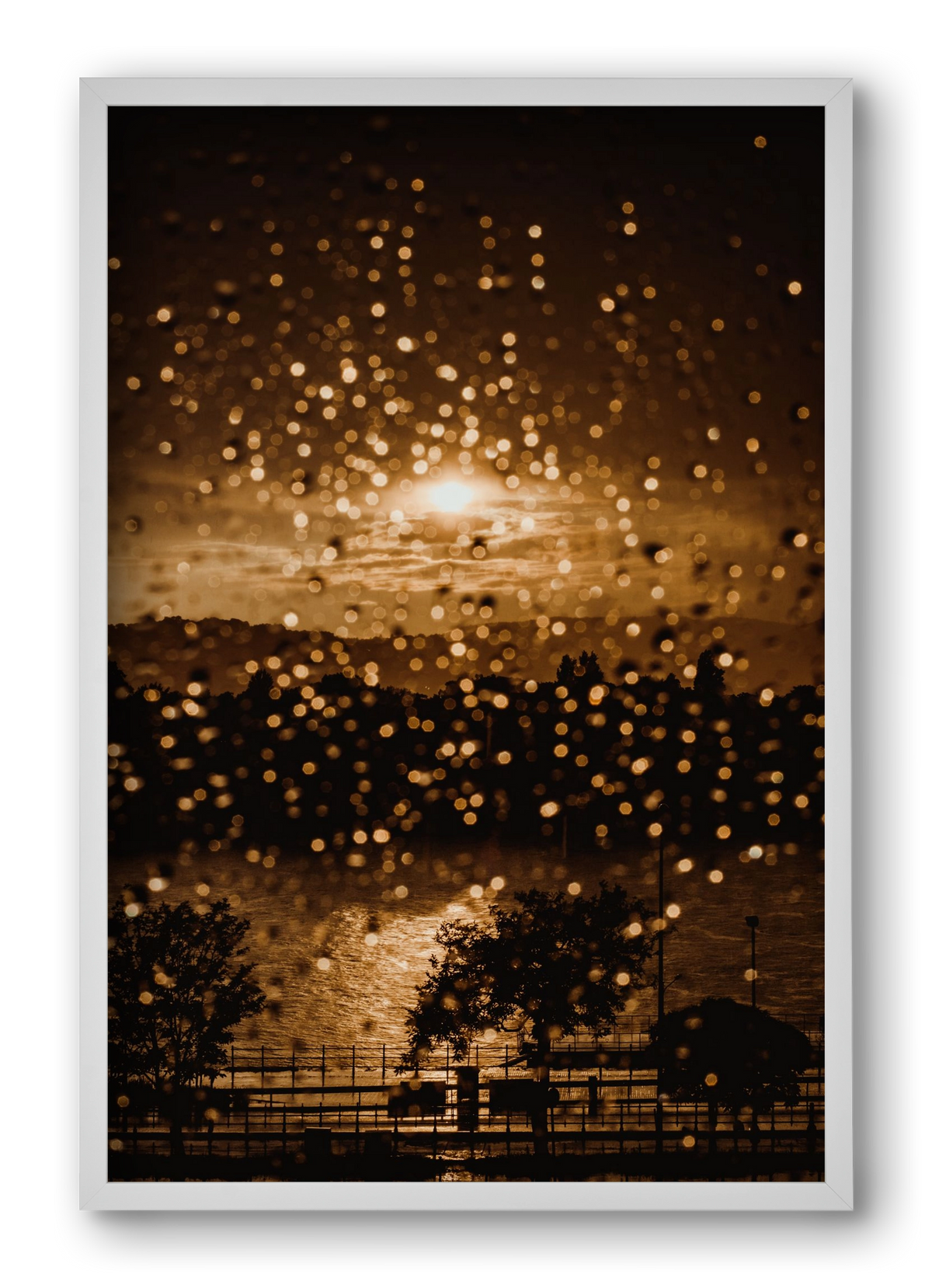 Rainy Day, 40x60 cm (40x60 cm), Fehér keret