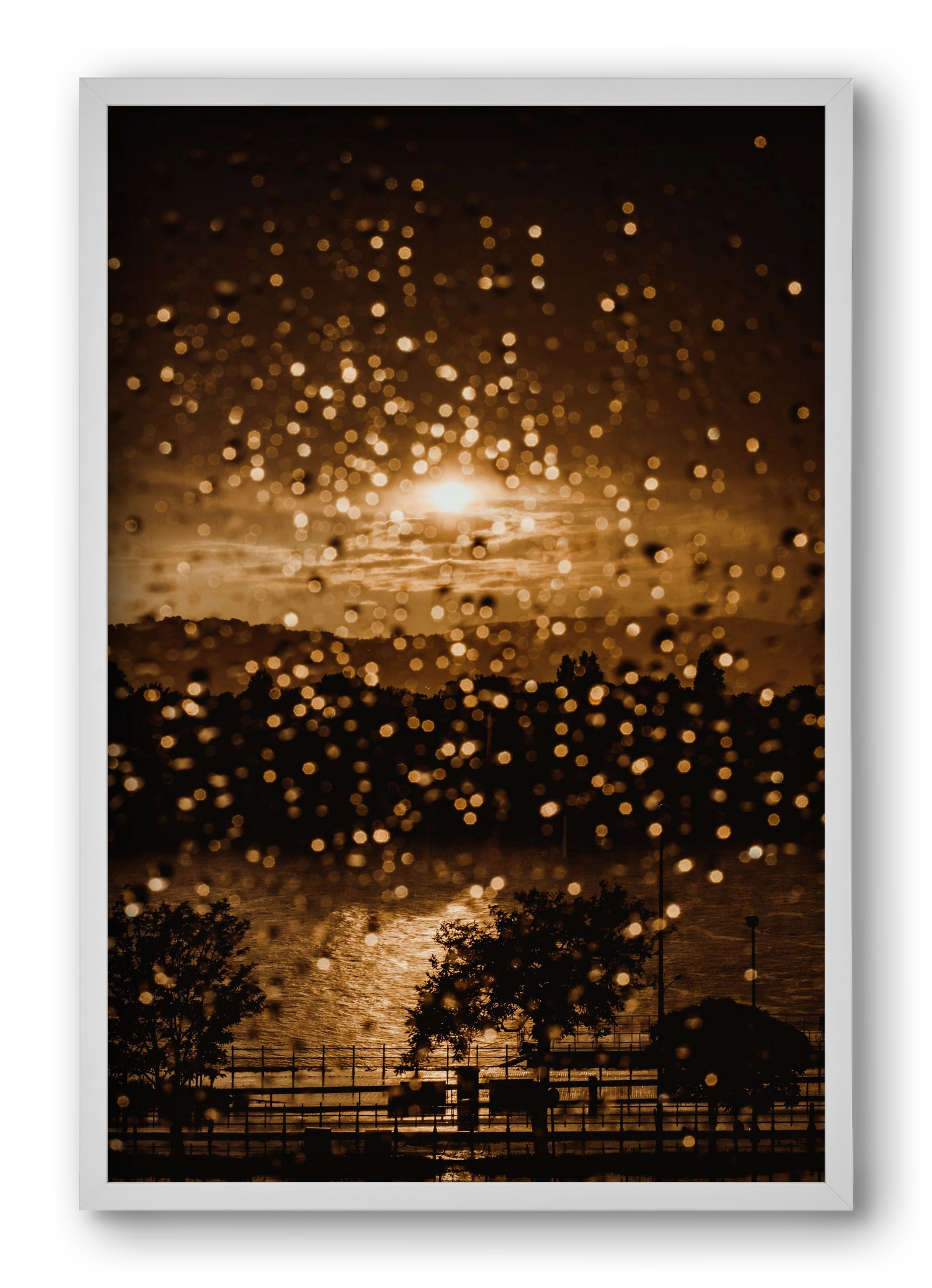 Rainy Day, 40x60 cm (40x60 cm), Fehér keret