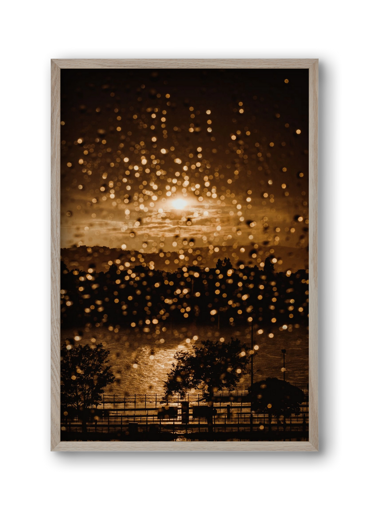 Rainy Day, 30x45 cm (30x45 cm), Tölgy keret