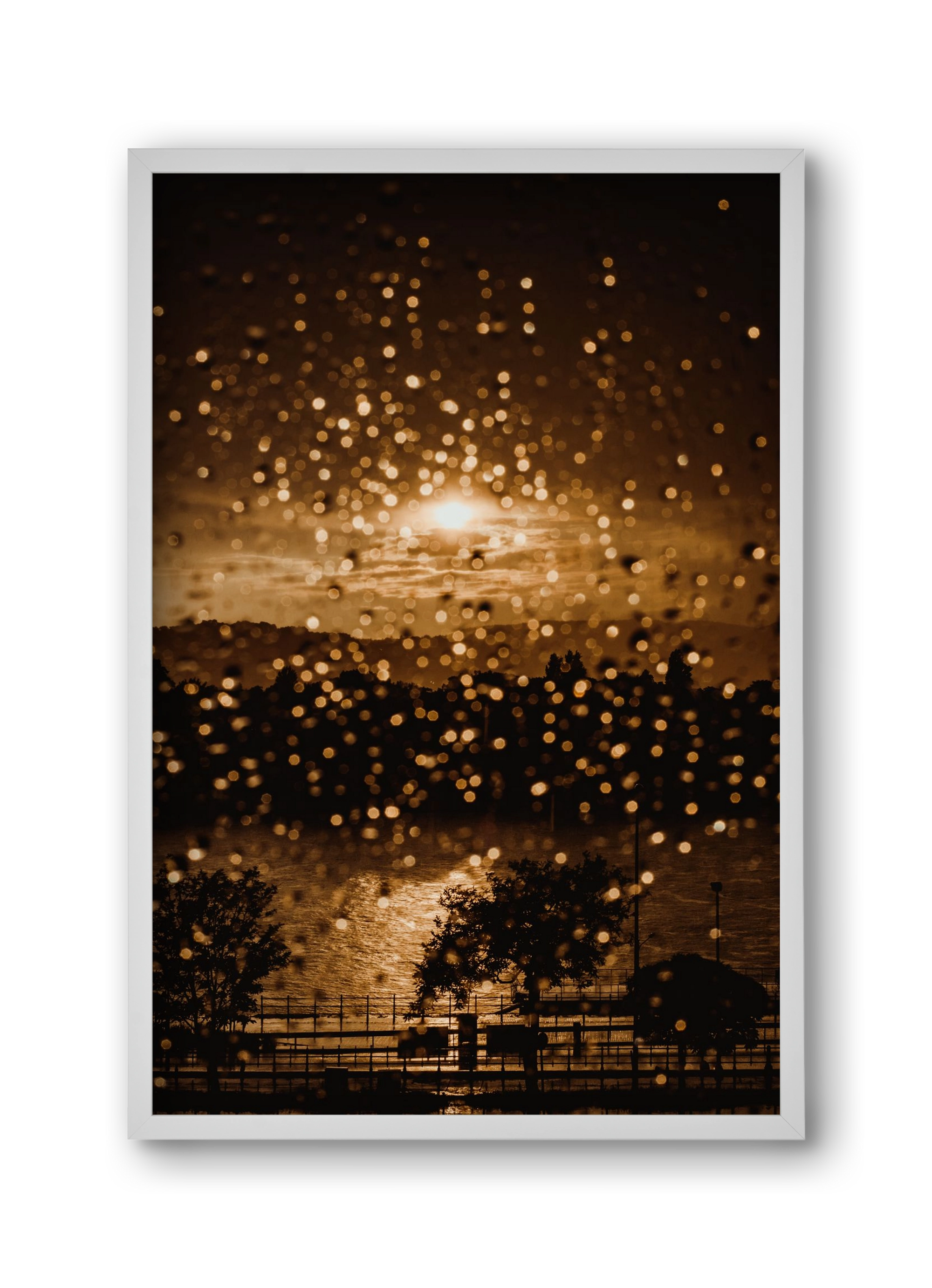 Rainy Day, 30x45 cm (30x45 cm), Fehér keret