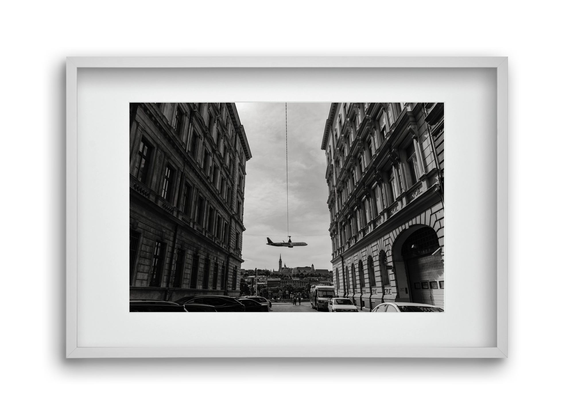 center, 45x30 cm (30x20 cm), Fehér keret, paszpartuval