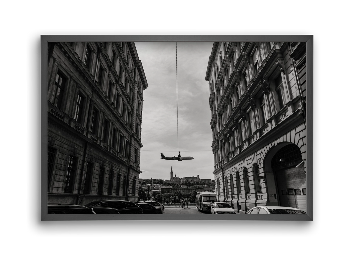 center, 45x30 cm (45x30 cm), Fekete keret