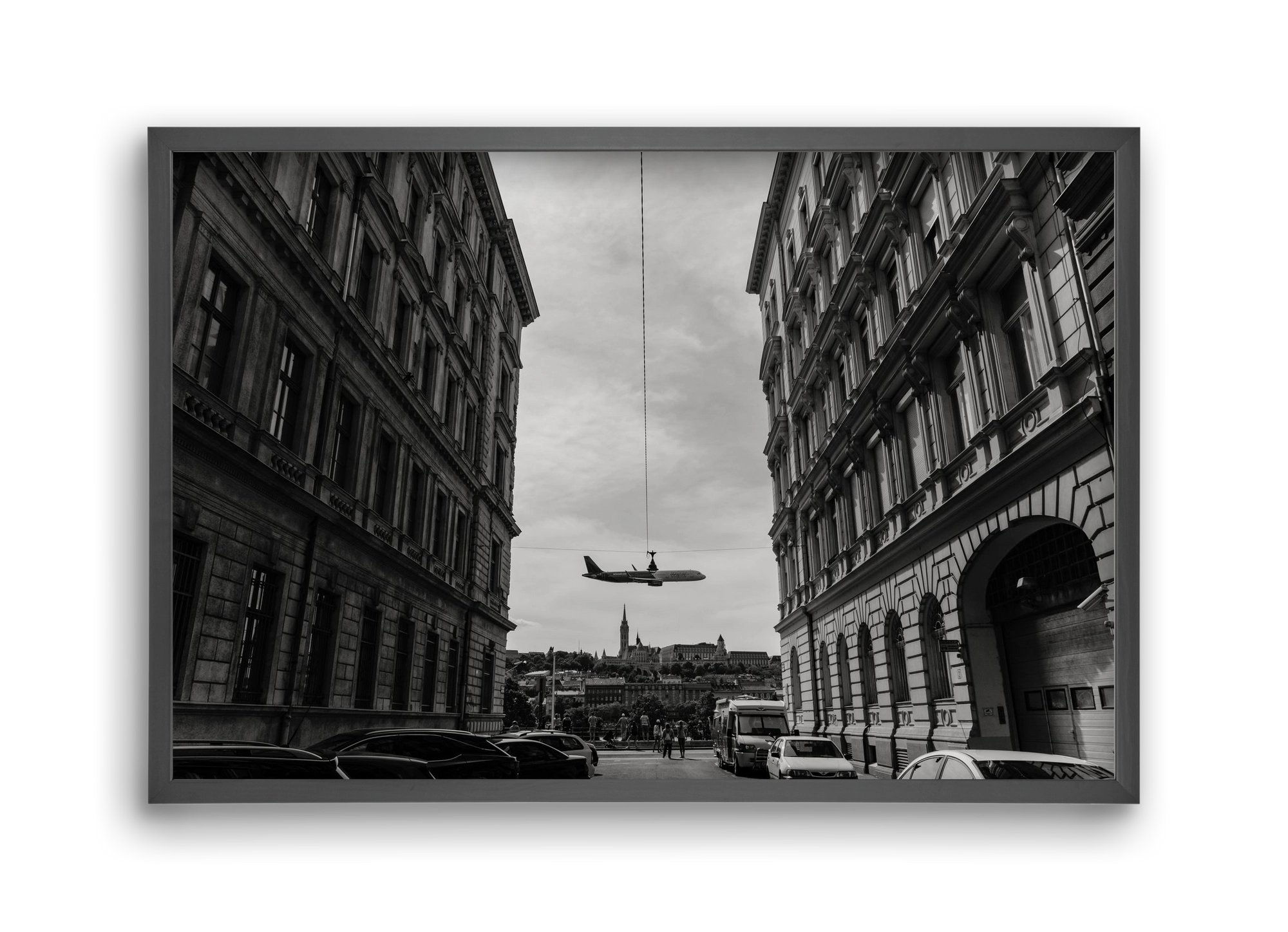 center, 45x30 cm (45x30 cm), Fekete keret