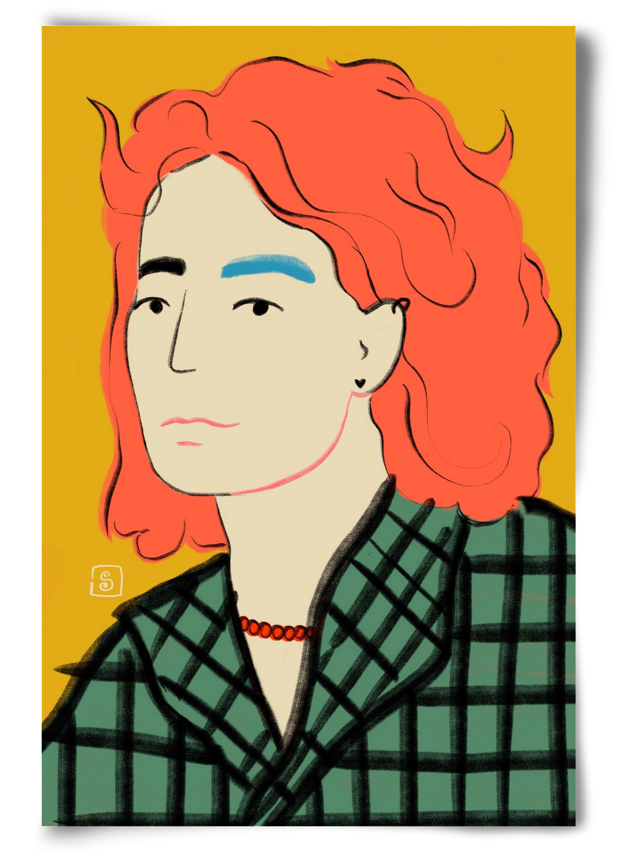 WOOL COAT GIRL, 60x90 cm, Keret nélkül