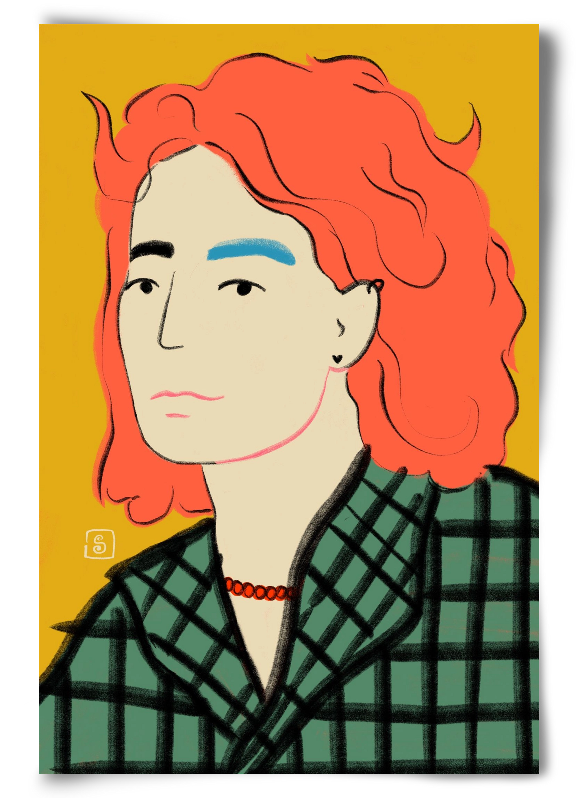 WOOL COAT GIRL, 60x90 cm, Keret nélkül