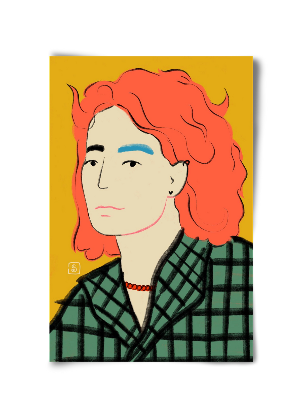 WOOL COAT GIRL, 30x45 cm, Keret nélkül