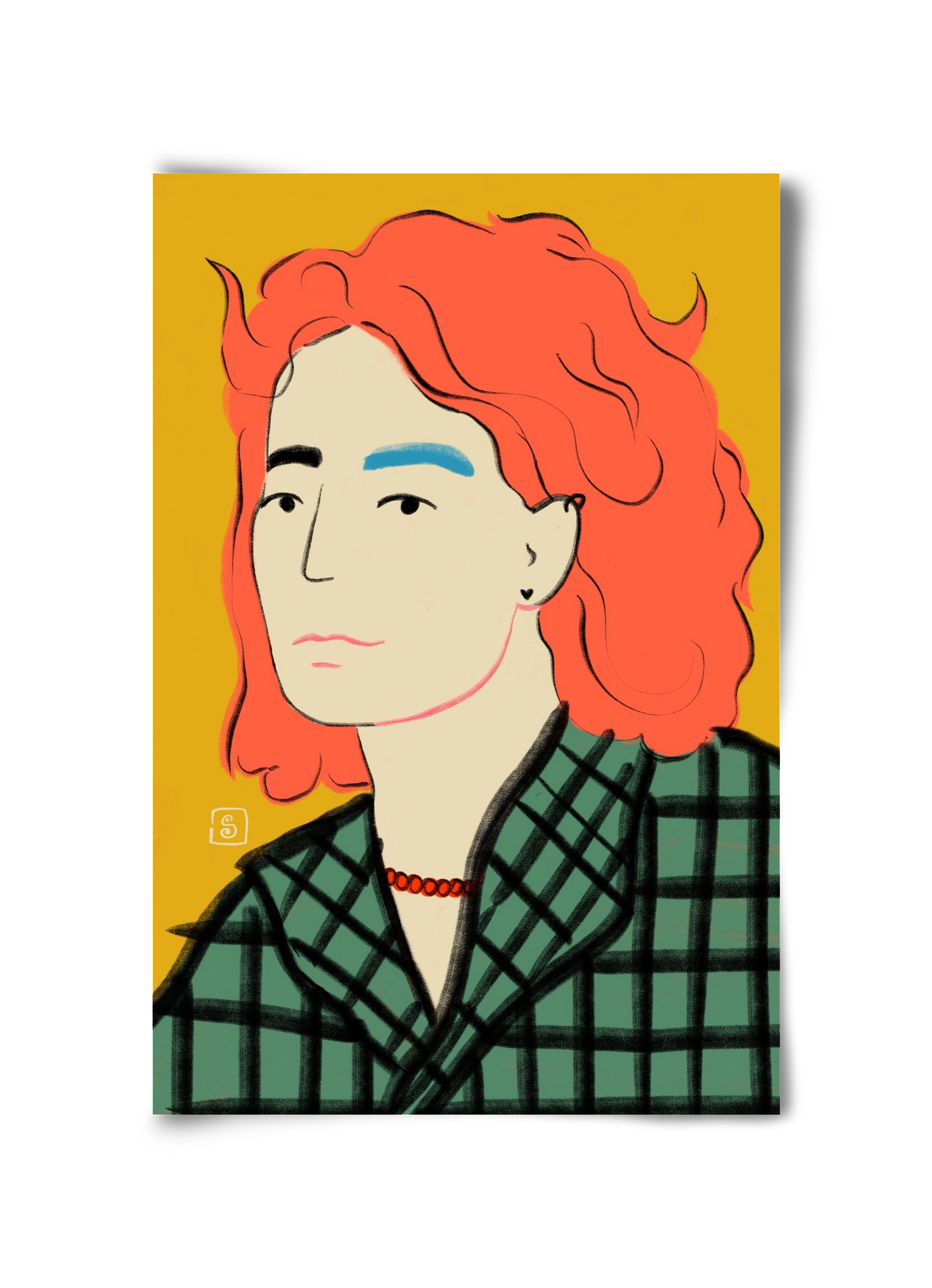 WOOL COAT GIRL, 30x45 cm, Keret nélkül