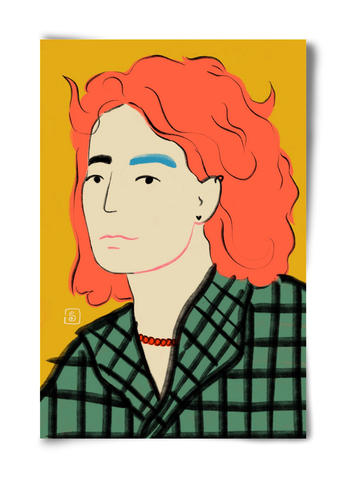 WOOL COAT GIRL, 40x60 cm, Keret nélkül