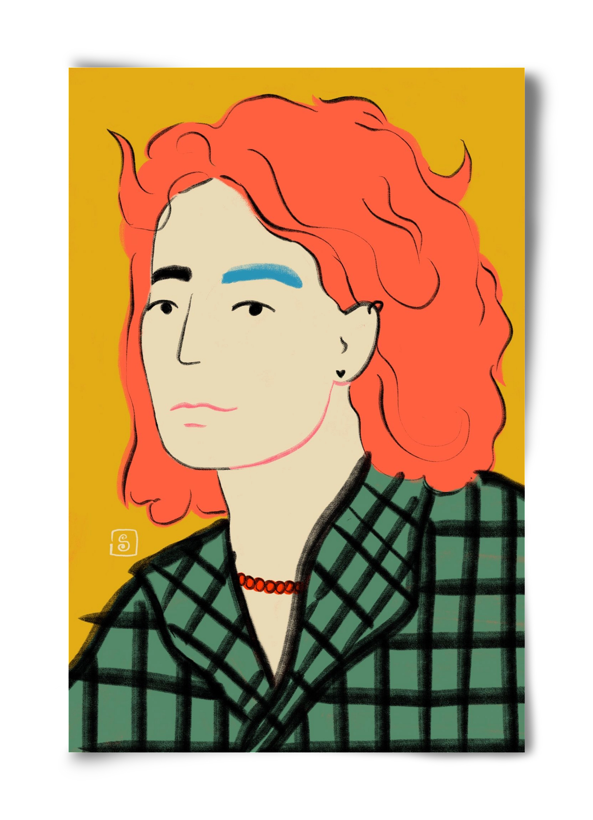 WOOL COAT GIRL, 40x60 cm, Keret nélkül