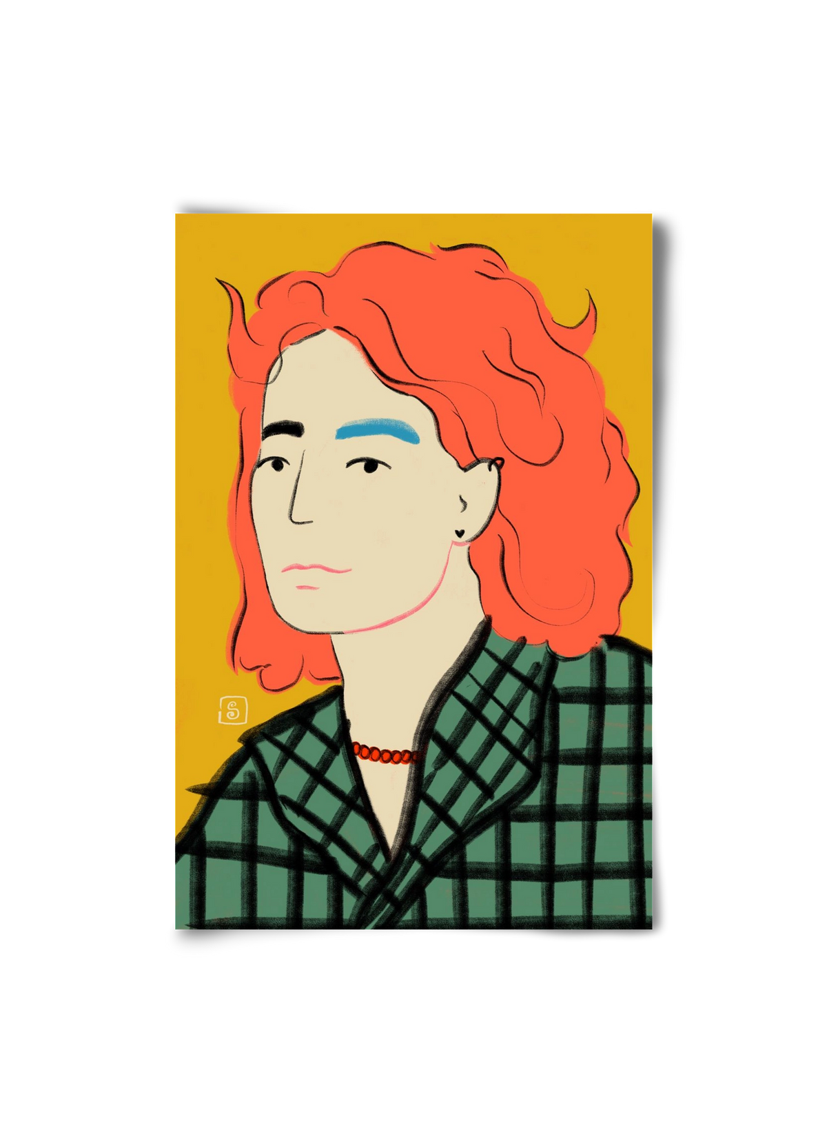 WOOL COAT GIRL, 20x30 cm, Keret nélkül