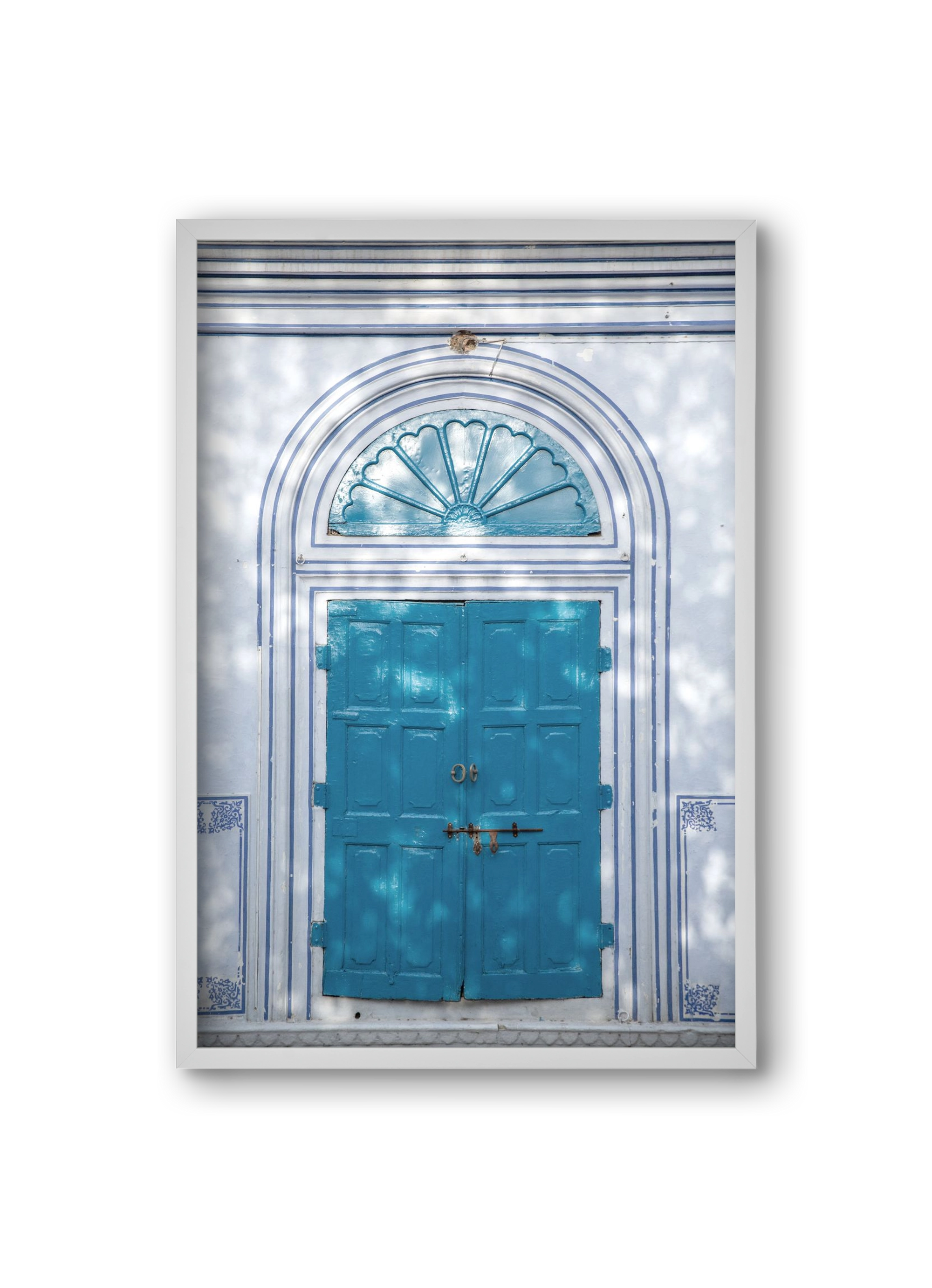 Blue door, 20x30 cm (20x30 cm), Fehér keret