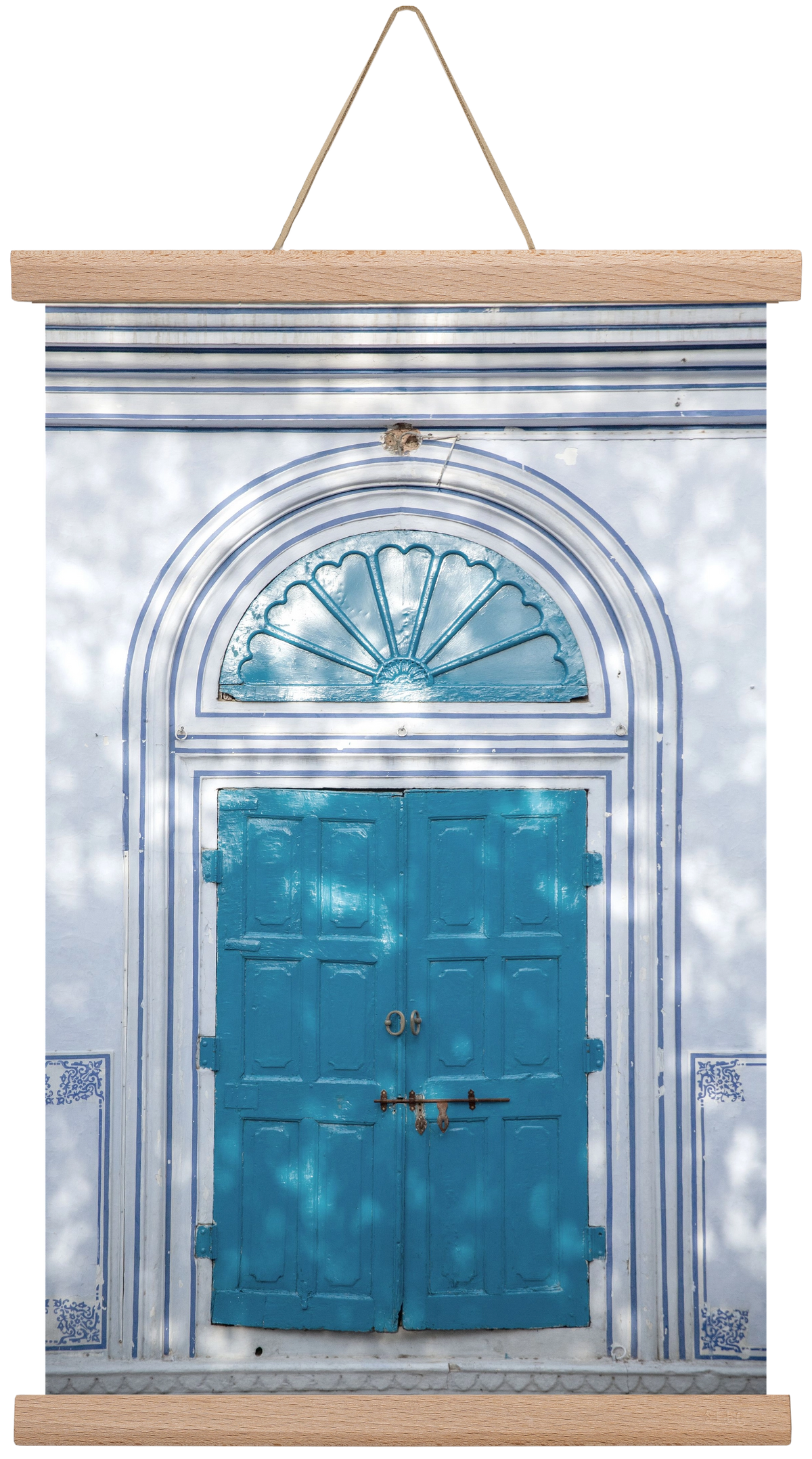 Blue door, 30x45 cm (30x45 cm), Tölgy akasztó