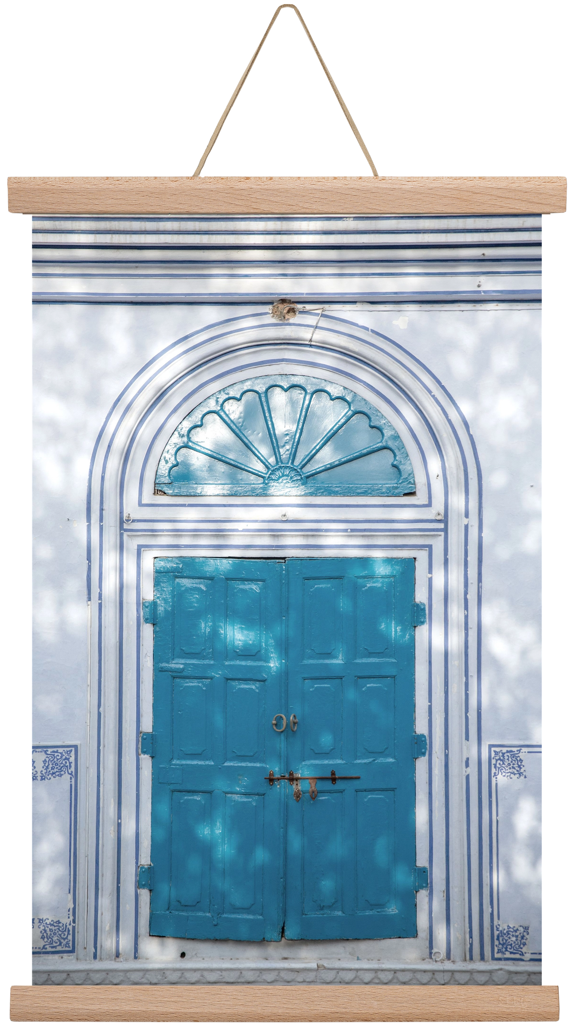 Blue door, 30x45 cm (30x45 cm), Tölgy akasztó