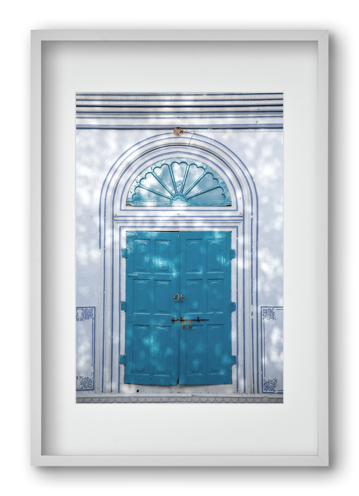 Blue door, 40x60 cm (30x45 cm), Fehér keret, paszpartuval