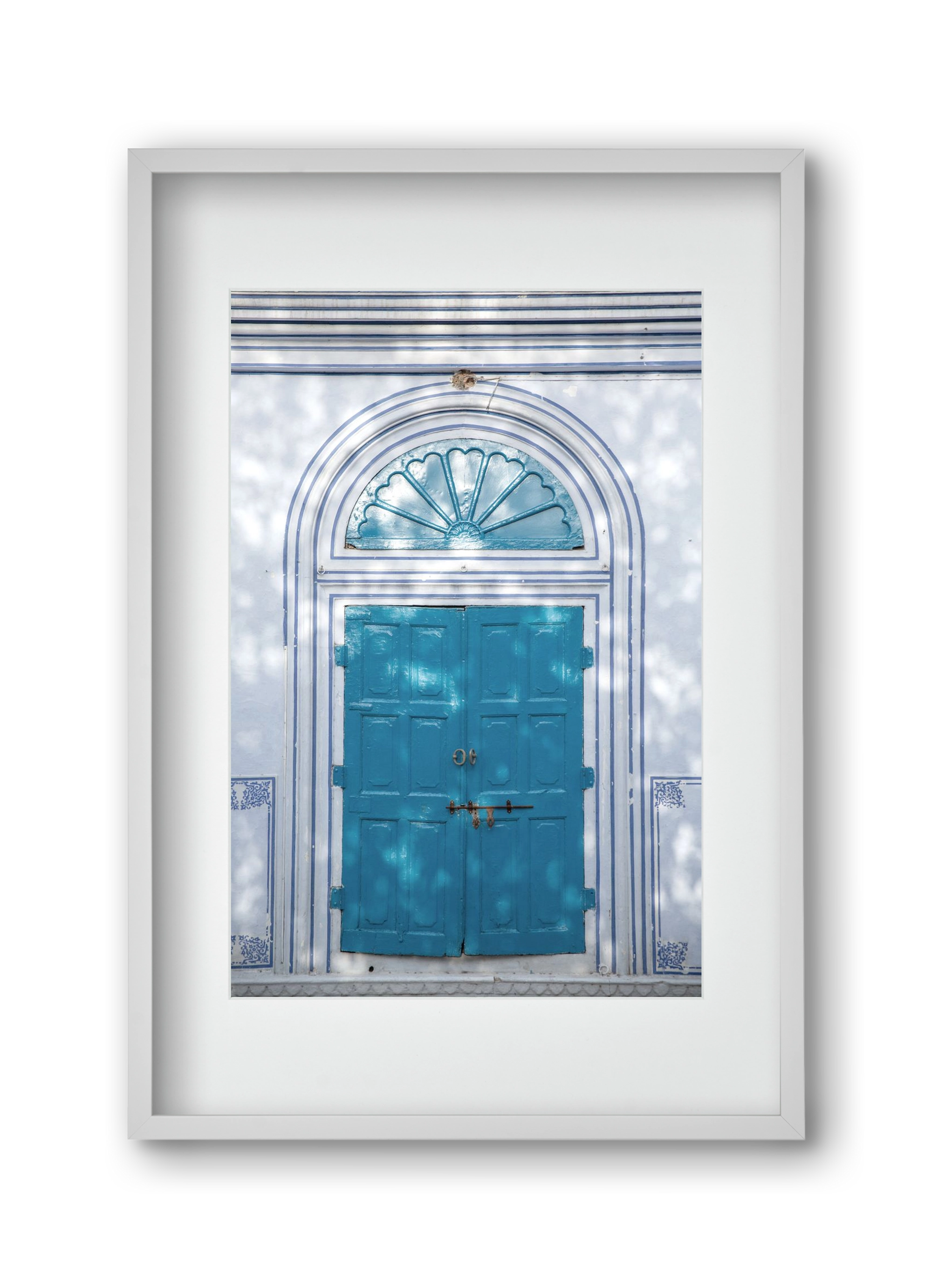 Blue door, 30x45 cm (20x30 cm), Fehér keret, paszpartuval