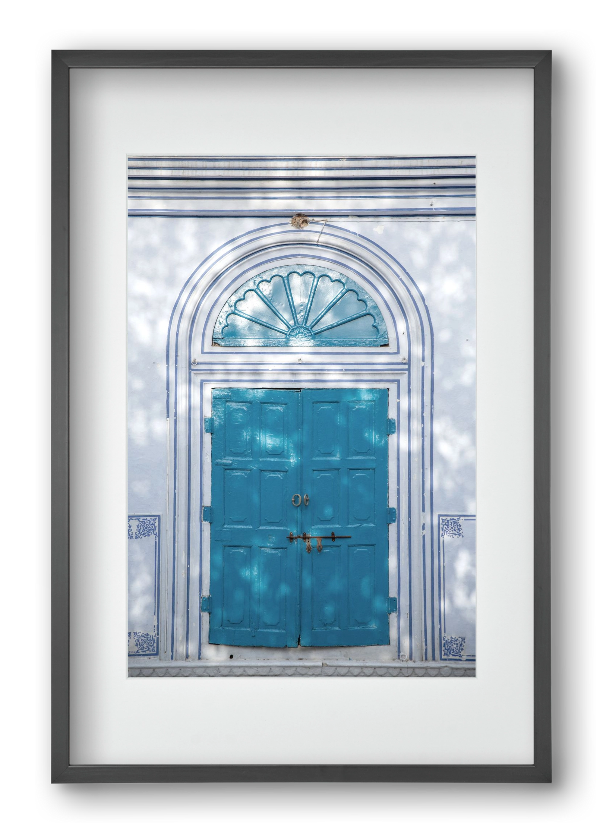 Blue door, 40x60 cm (30x45 cm), Fekete keret, paszpartuval