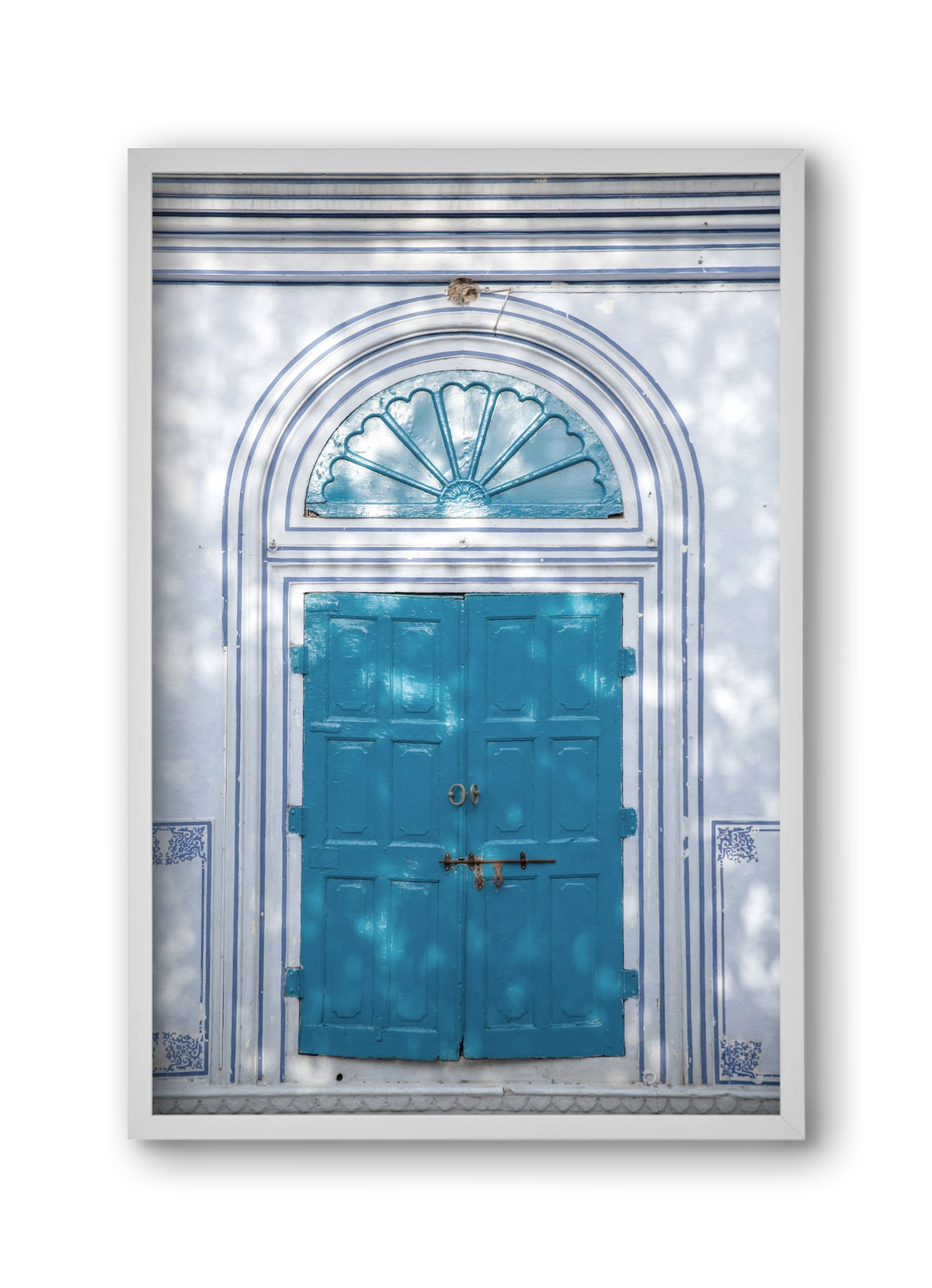 Blue door, 30x45 cm (30x45 cm), Fehér keret