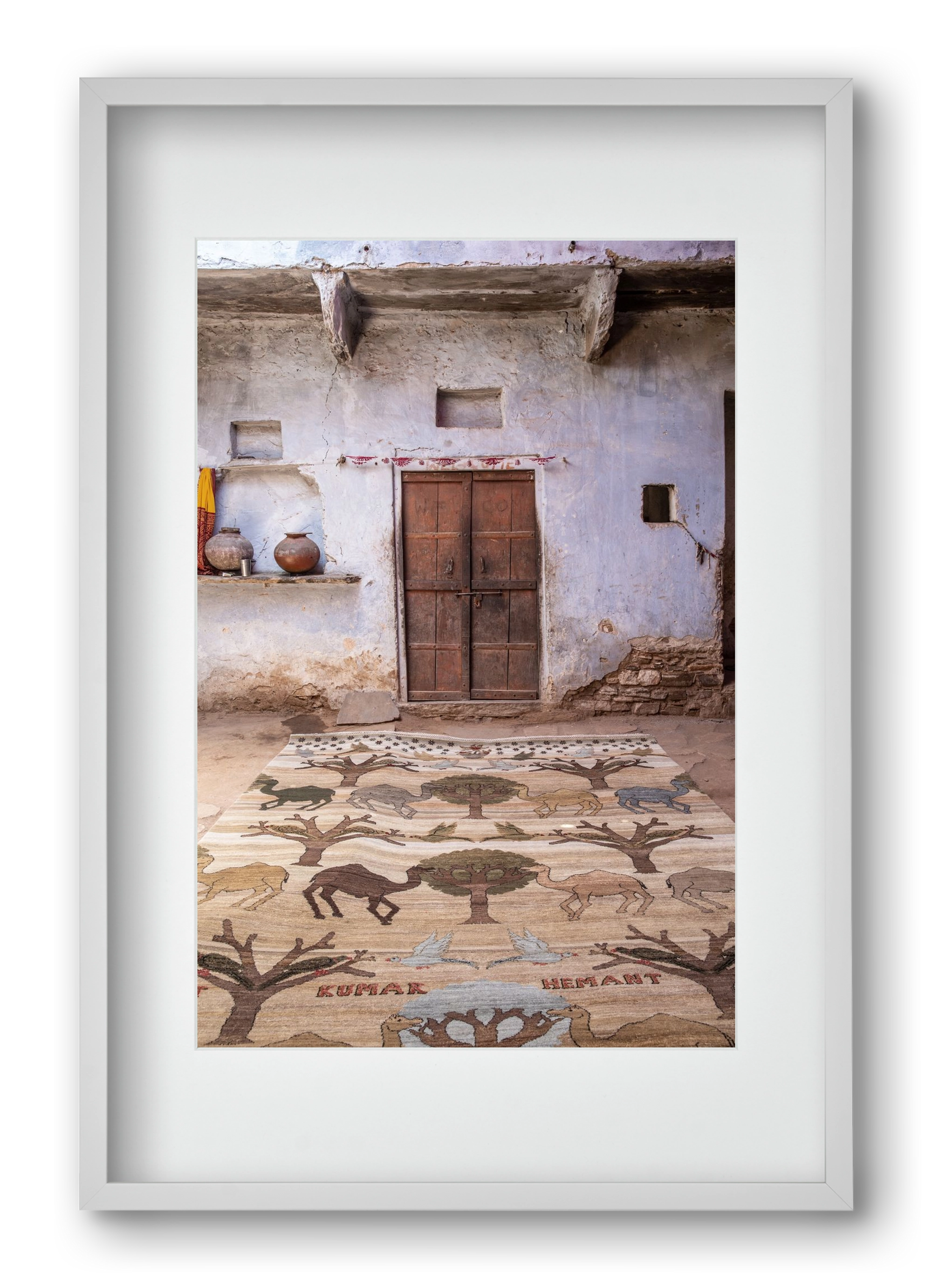 Magic carpet, 40x60 cm (30x45 cm), Fehér keret, paszpartuval