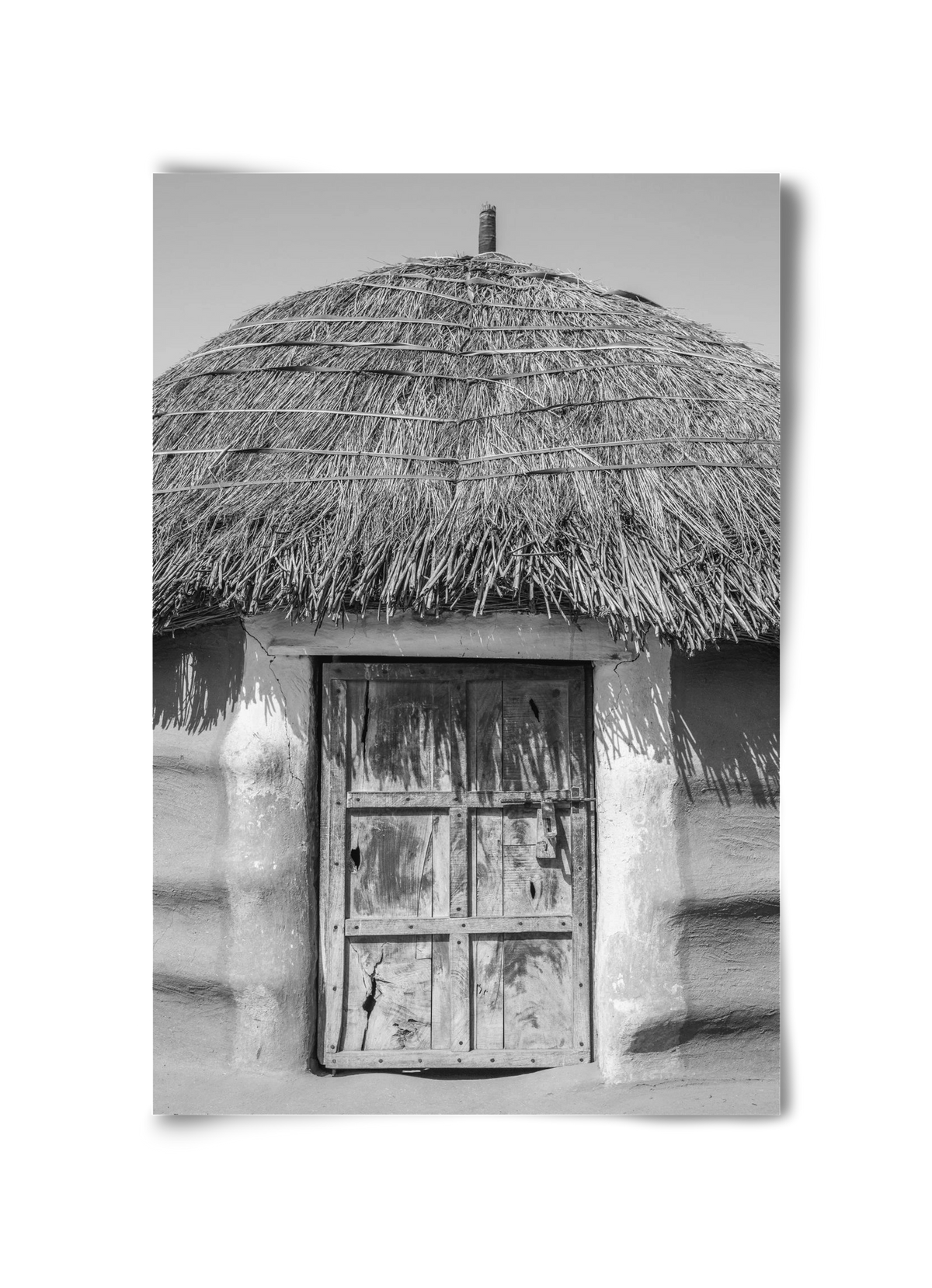 mud hut, 30x45 cm, Keret nélkül