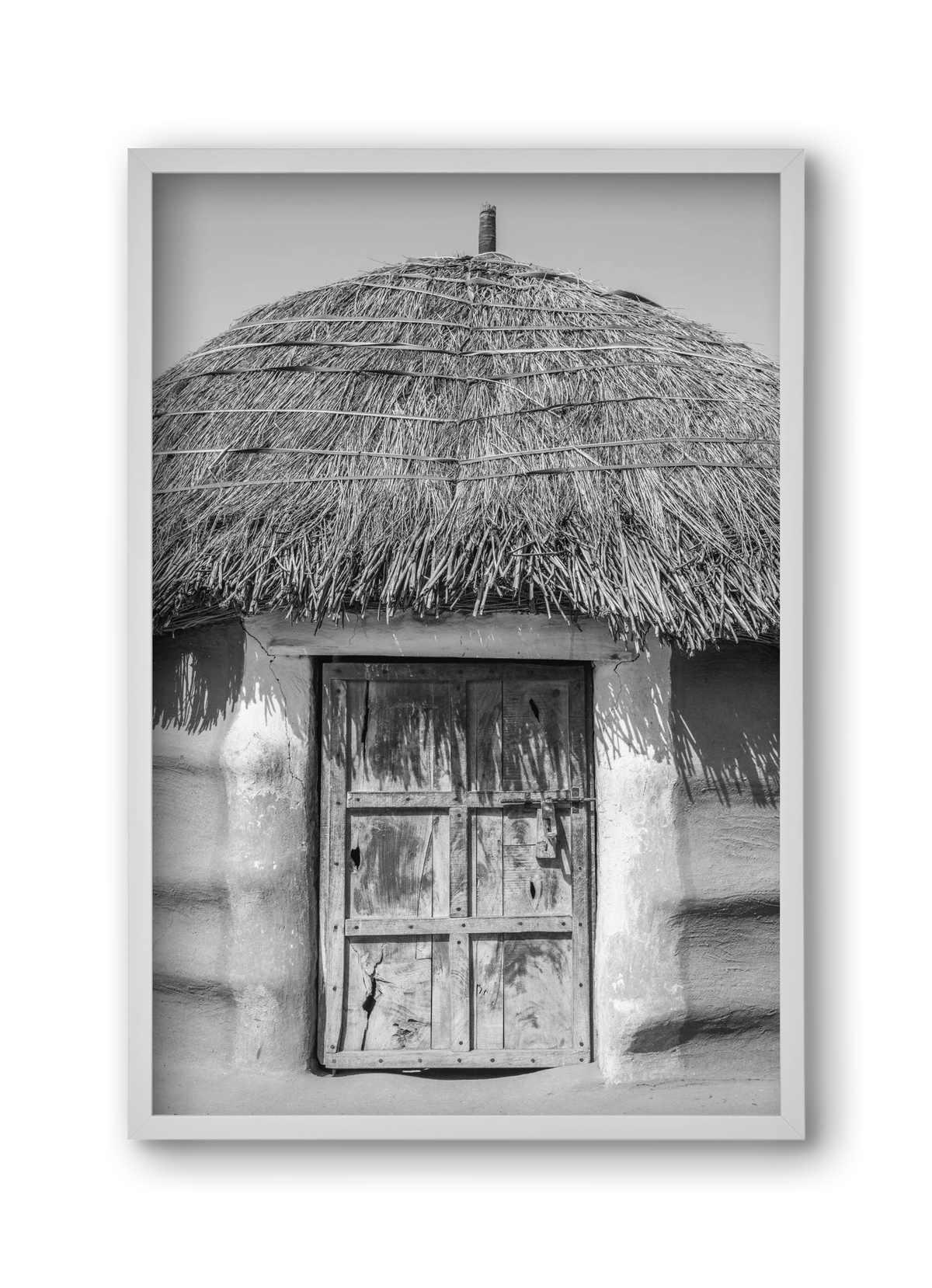 mud hut, 30x45 cm (30x45 cm), Fehér keret