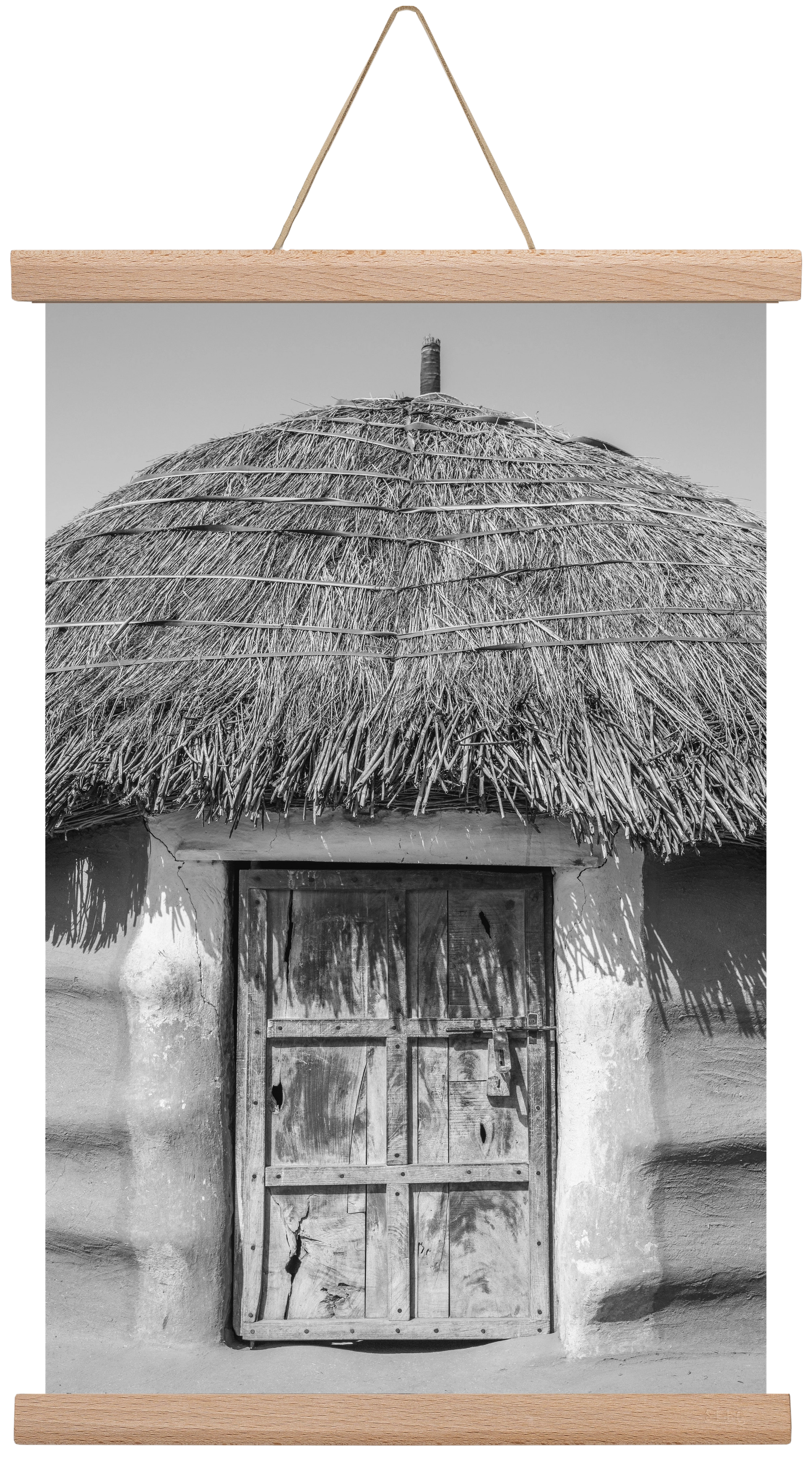 mud hut, 30x45 cm (30x45 cm), Tölgy akasztó