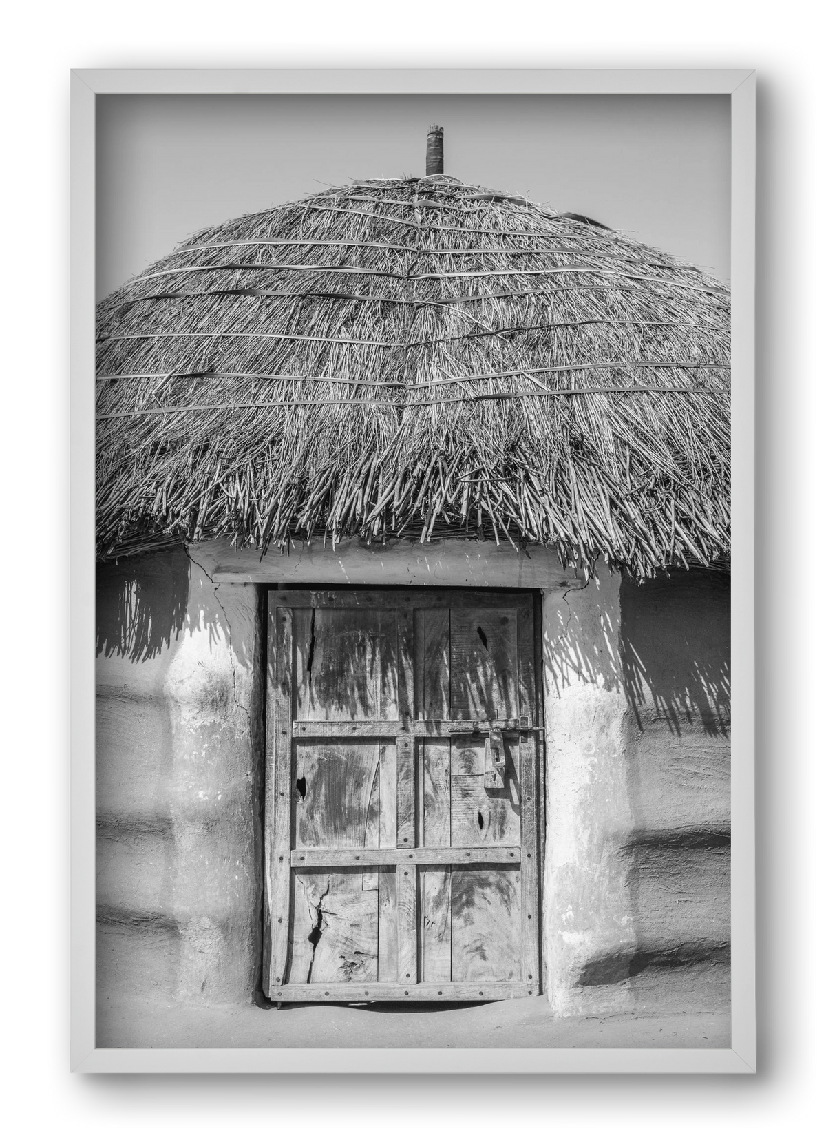 mud hut, 40x60 cm (40x60 cm), Fehér keret