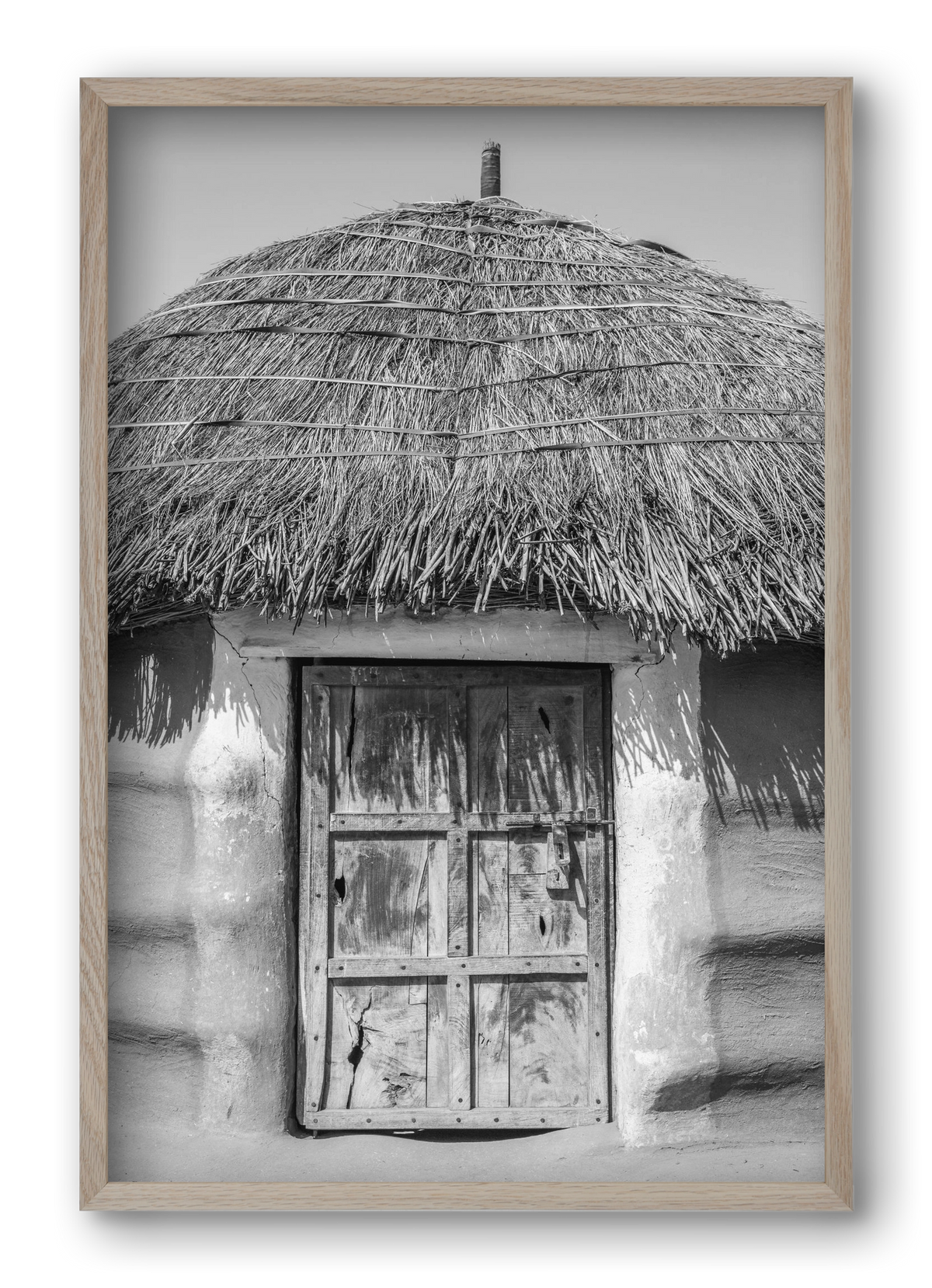 mud hut, 40x60 cm (40x60 cm), Tölgy keret