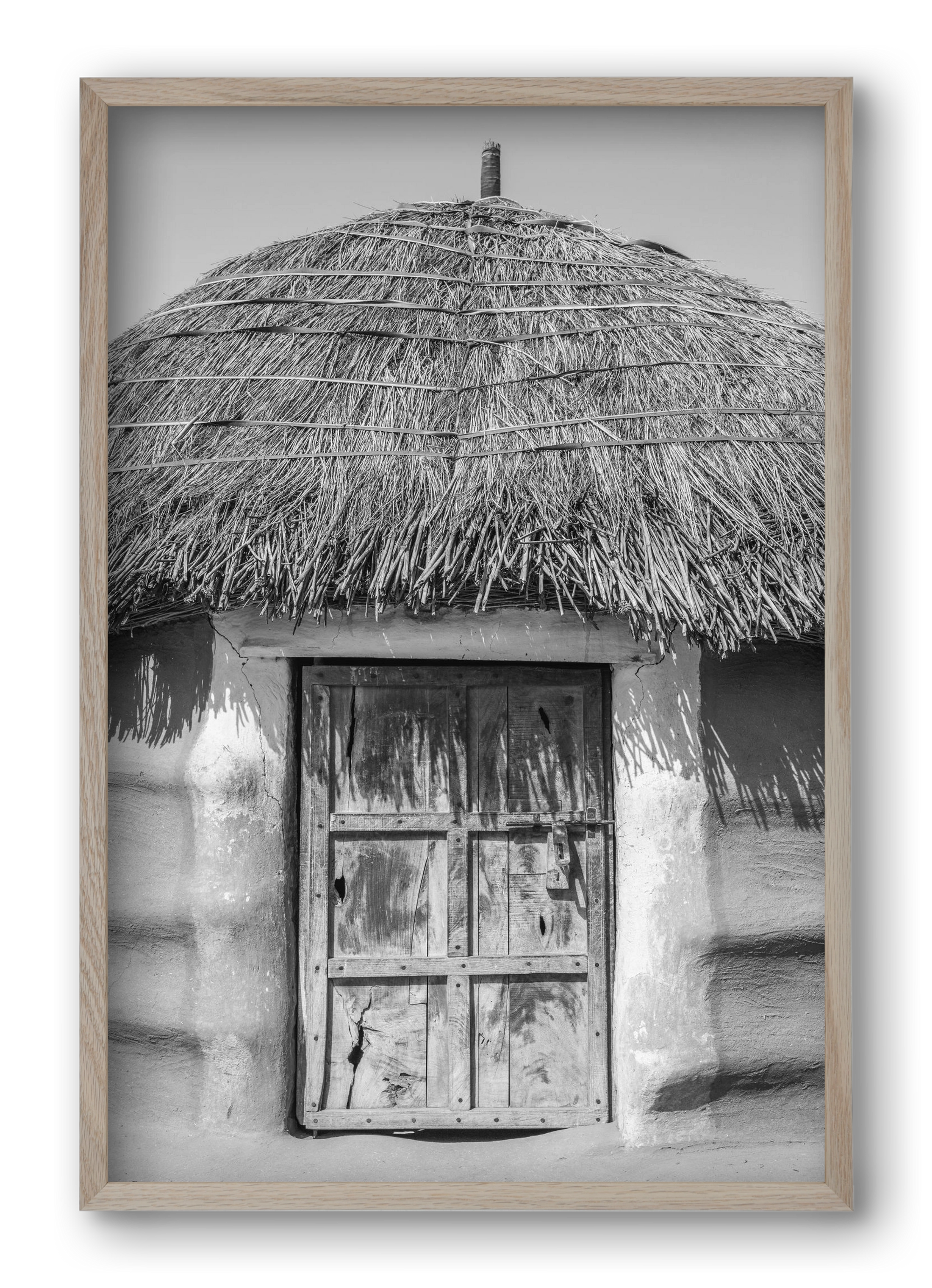 mud hut, 40x60 cm (40x60 cm), Tölgy keret