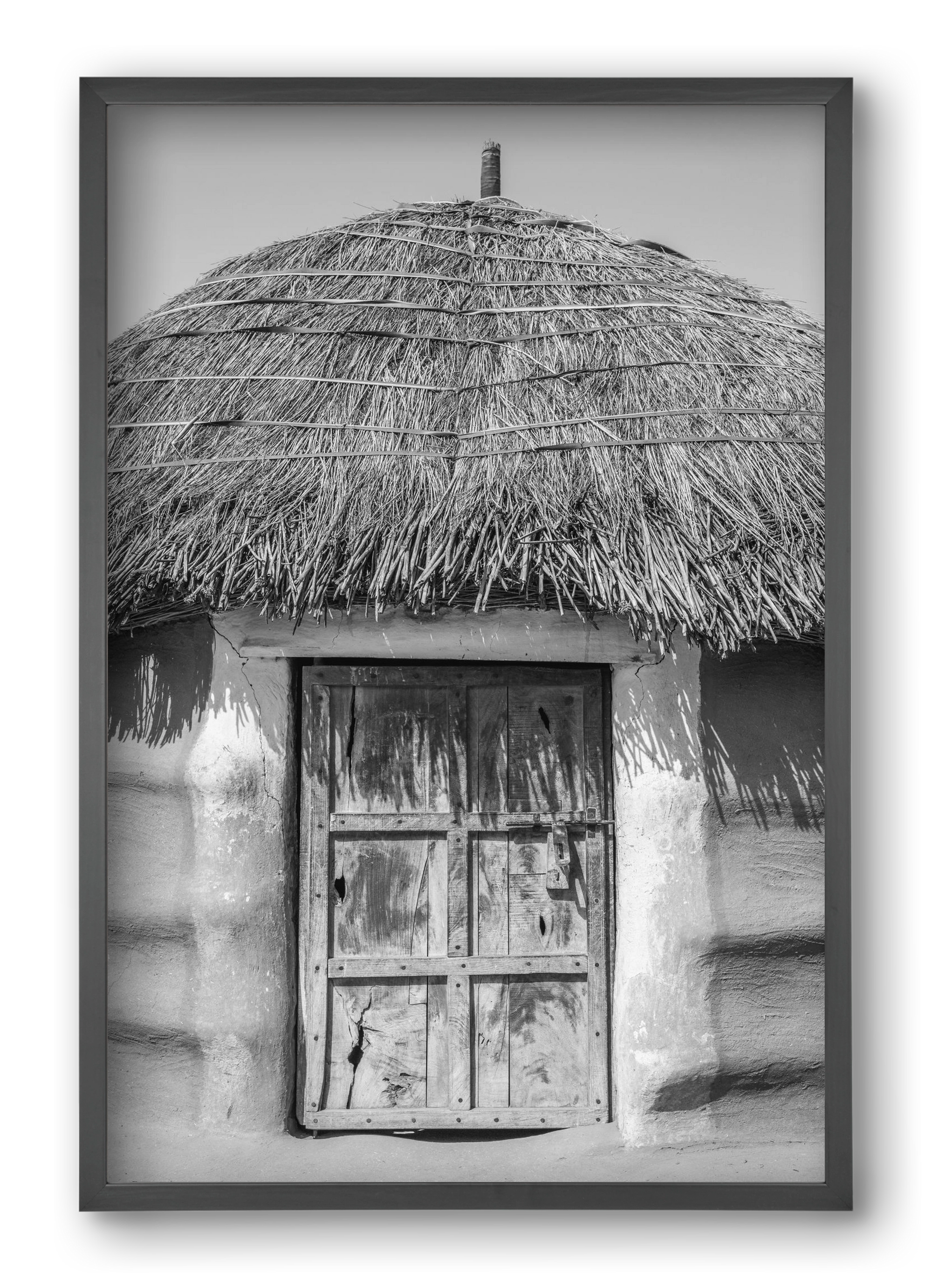 mud hut, 40x60 cm (40x60 cm), Fekete keret