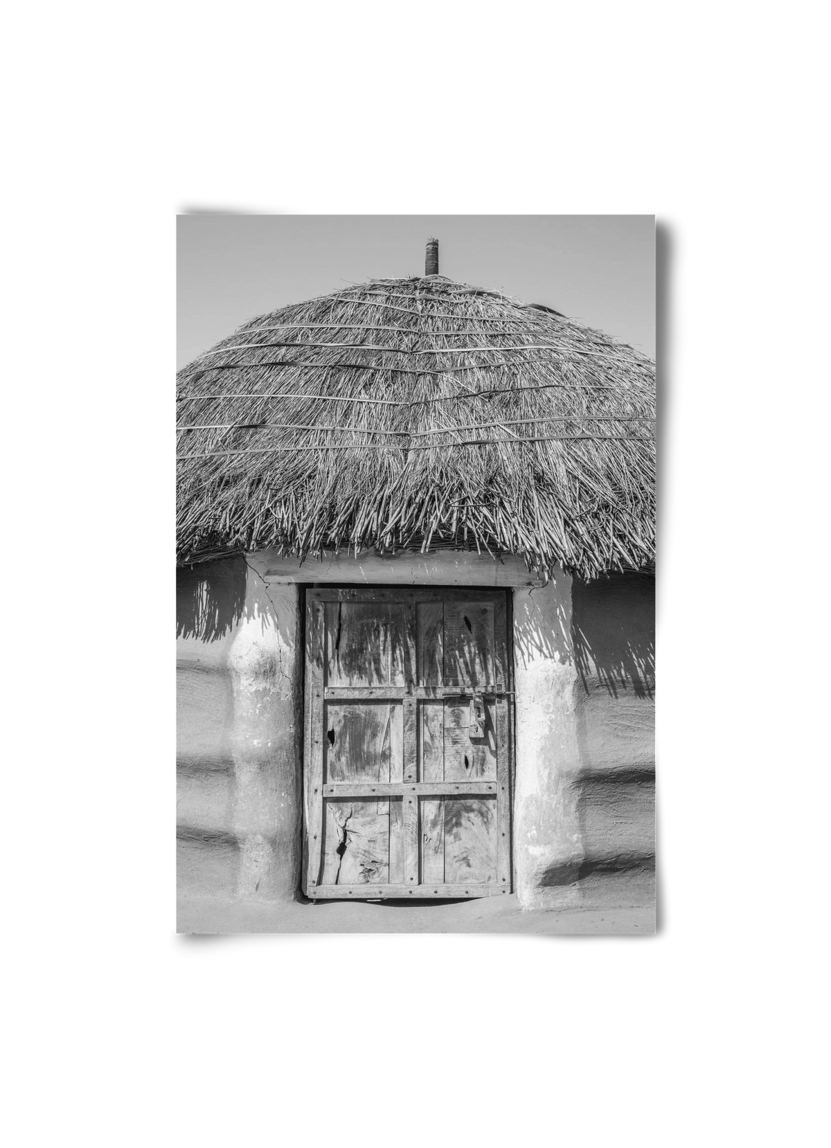 mud hut, 20x30 cm, Keret nélkül