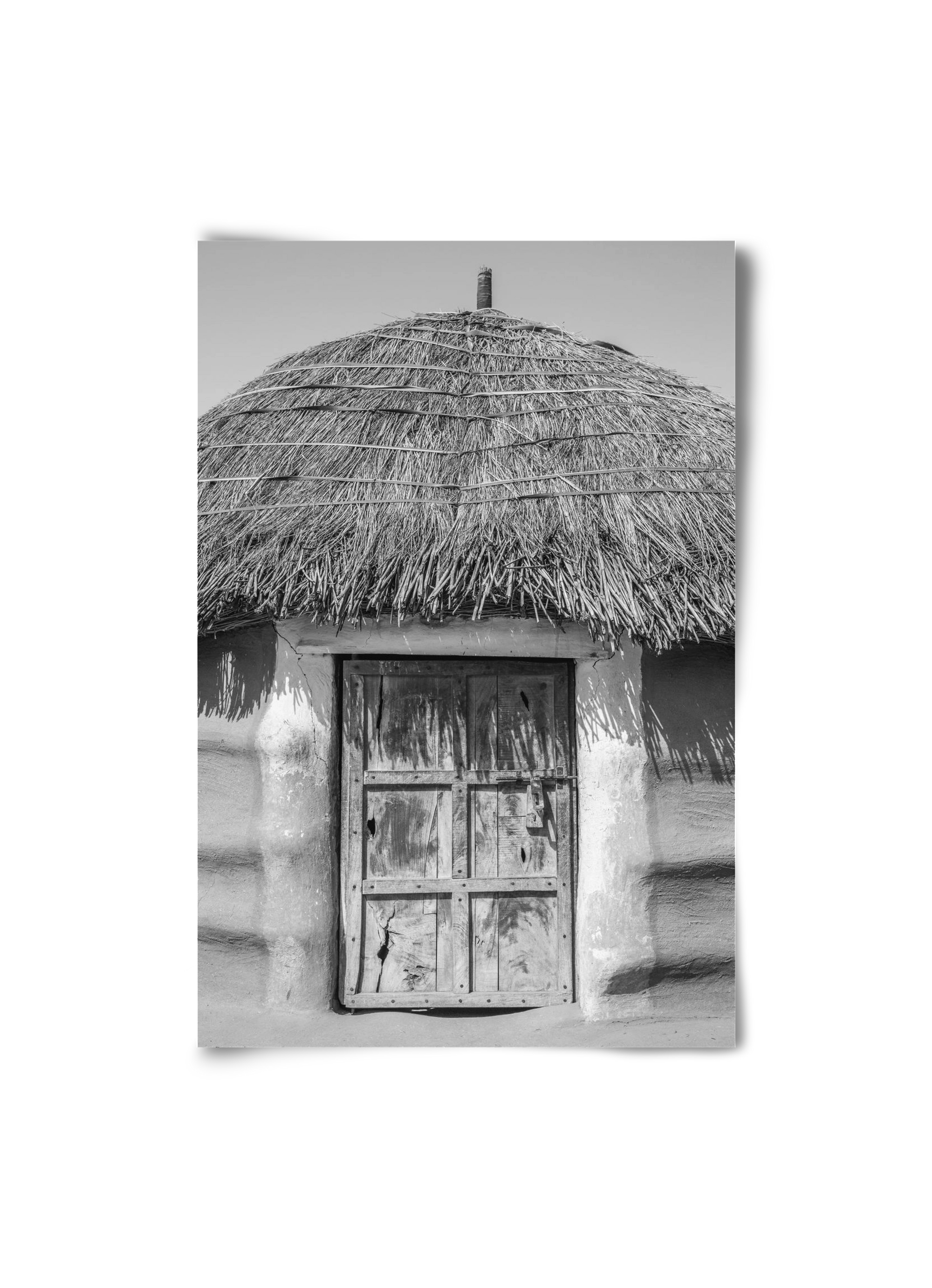 mud hut, 20x30 cm, Keret nélkül