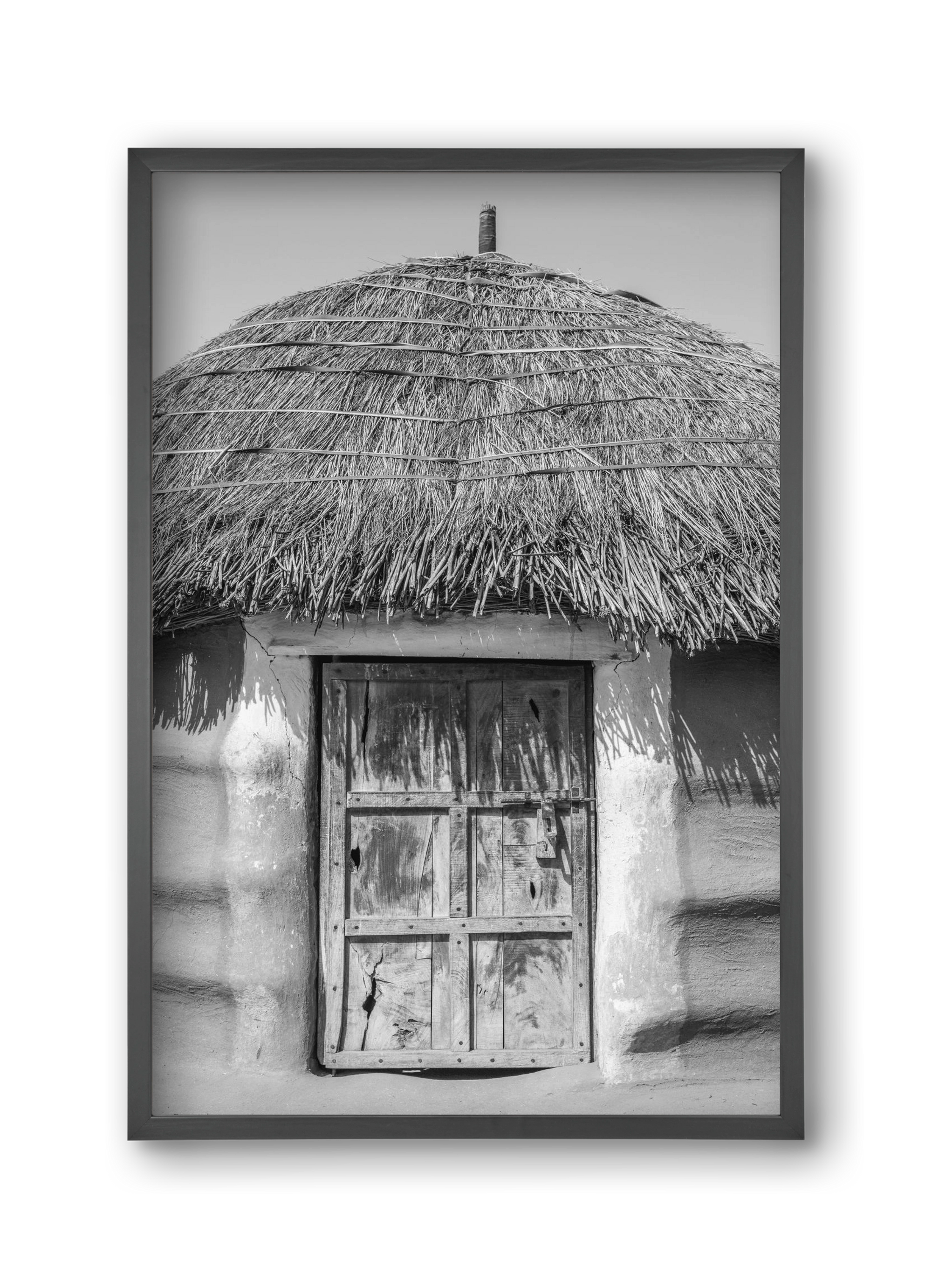 mud hut, 30x45 cm (30x45 cm), Fekete keret