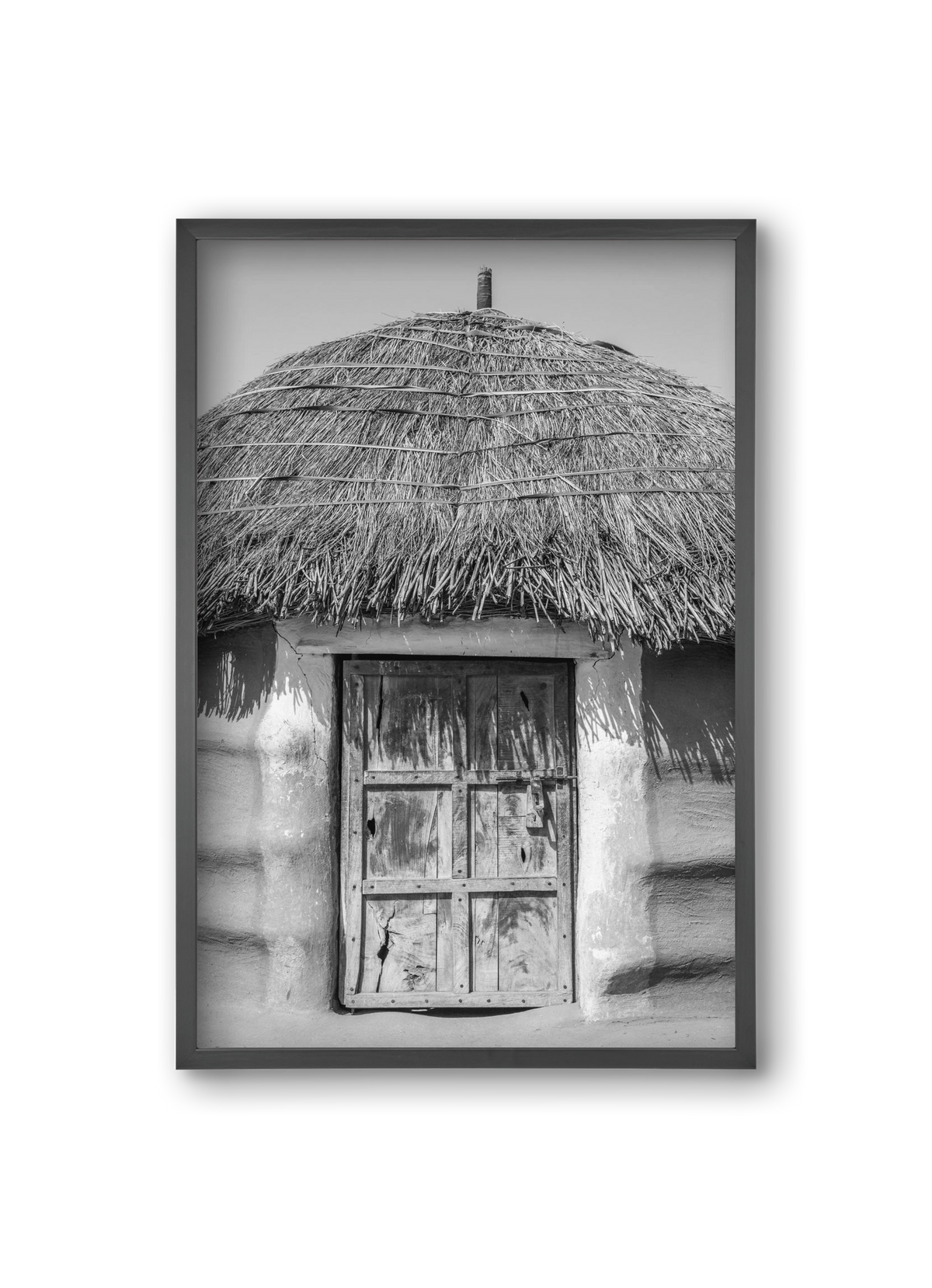 mud hut, 20x30 cm (20x30 cm), Fekete keret
