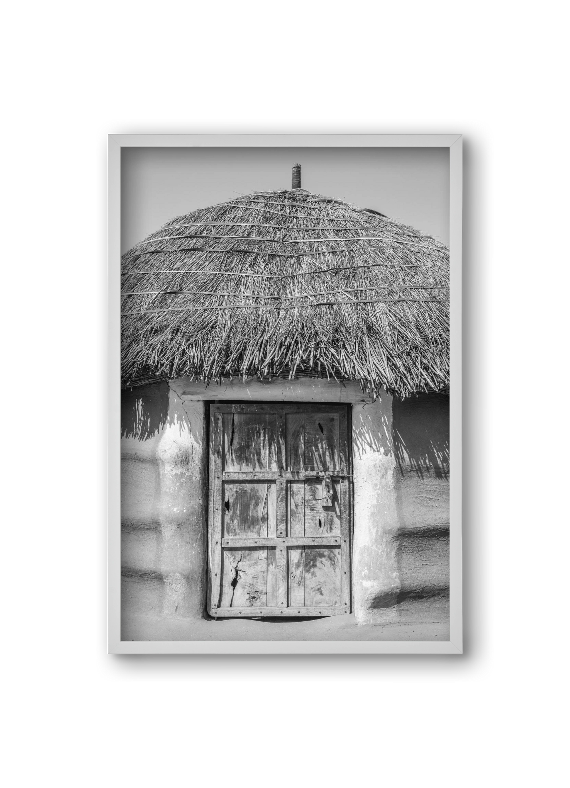 mud hut, 20x30 cm (20x30 cm), Fehér keret