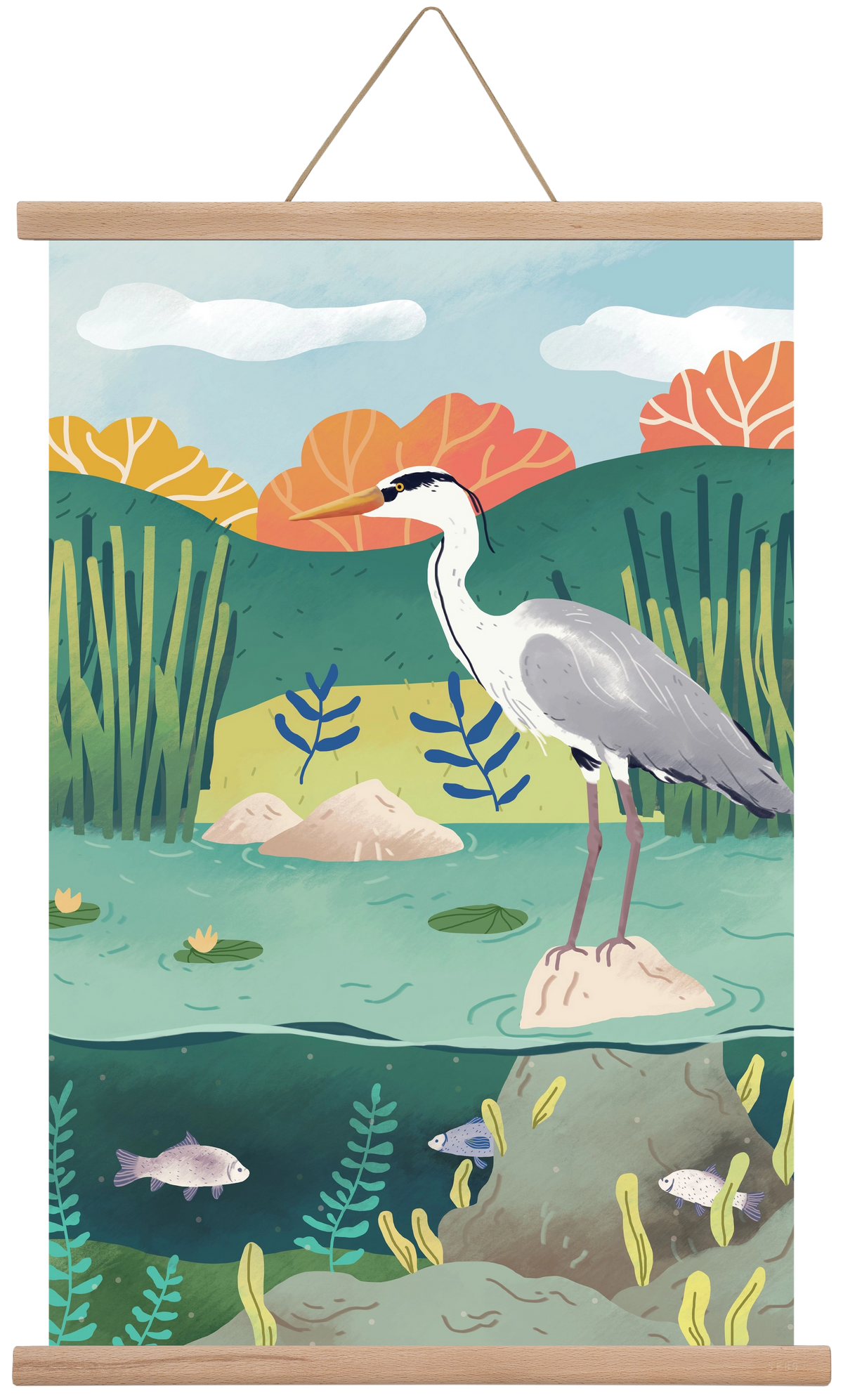 Harmónia, 40x60 cm (40x60 cm), Tölgy akasztó