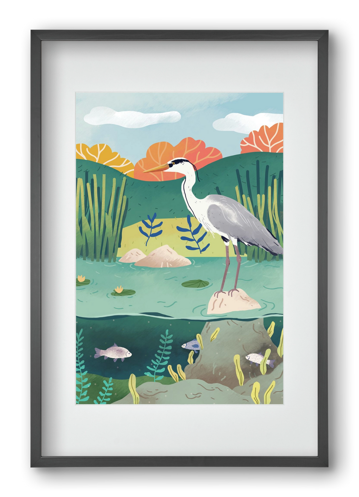 Harmónia, 40x60 cm (30x45 cm), Fekete keret, paszpartuval