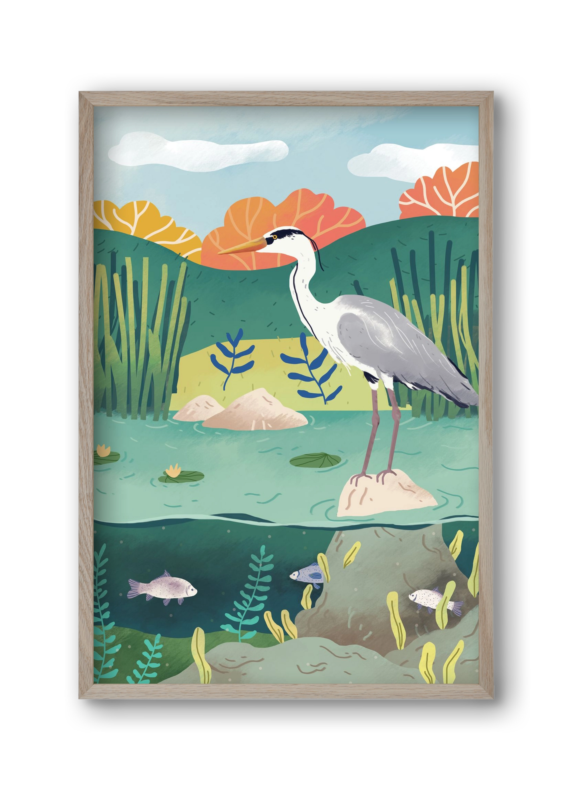 Harmónia, 30x45 cm (30x45 cm), Tölgy keret