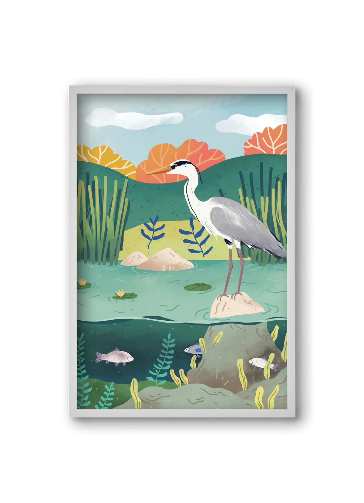 Harmónia, 20x30 cm (20x30 cm), Fehér keret