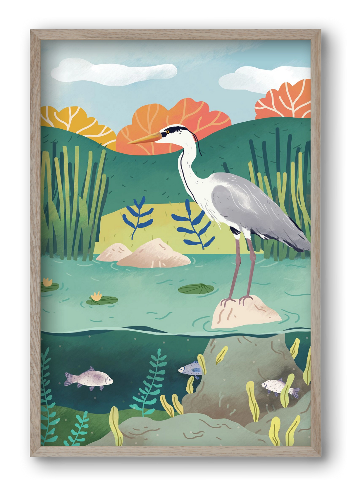 Harmónia, 40x60 cm (40x60 cm), Tölgy keret