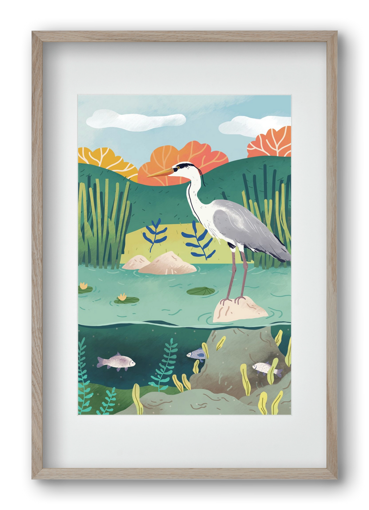 Harmónia, 40x60 cm (30x45 cm), Tölgy keret, paszpartuval