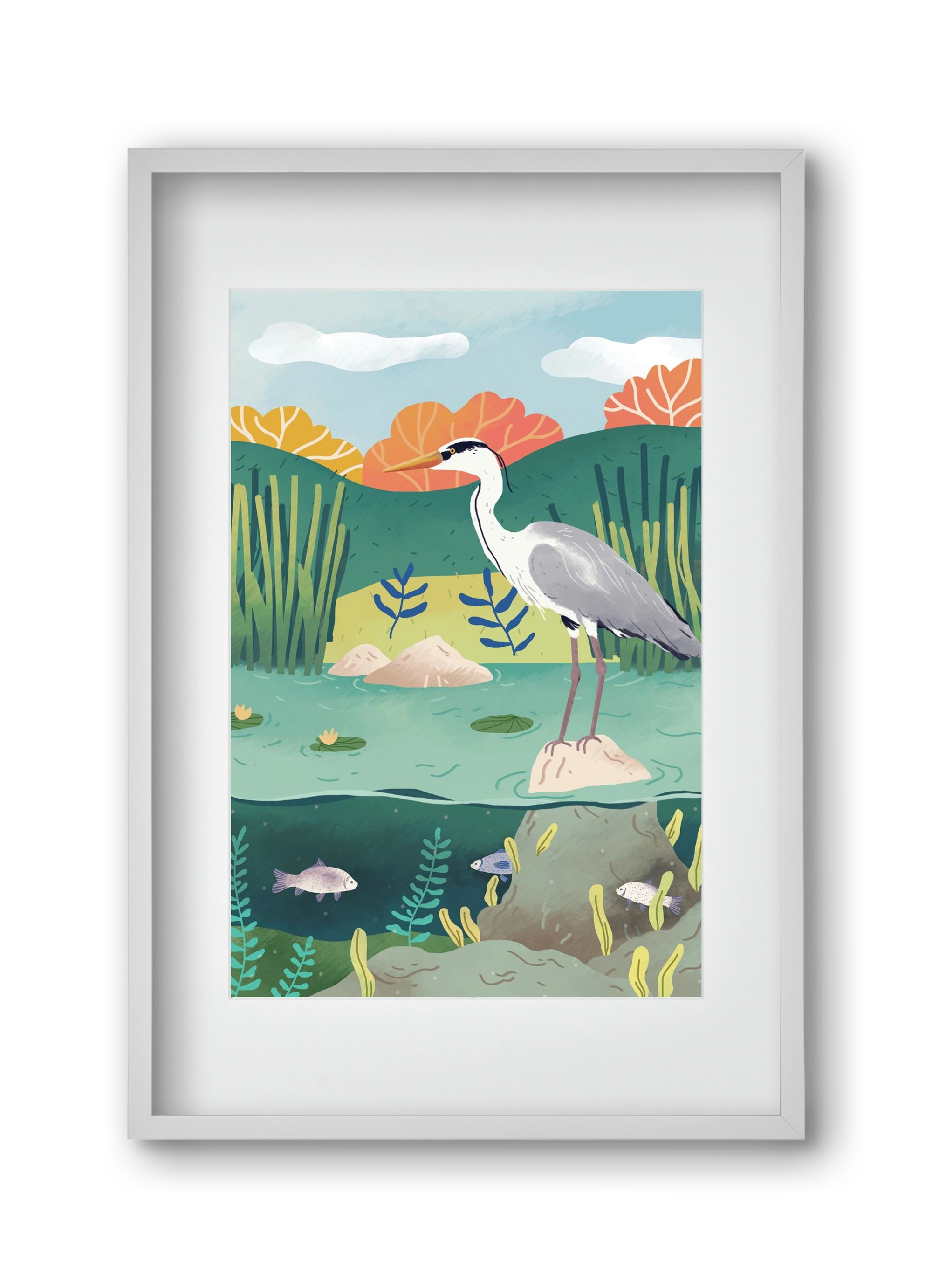 Harmónia, 30x45 cm (20x30 cm), Fehér keret, paszpartuval