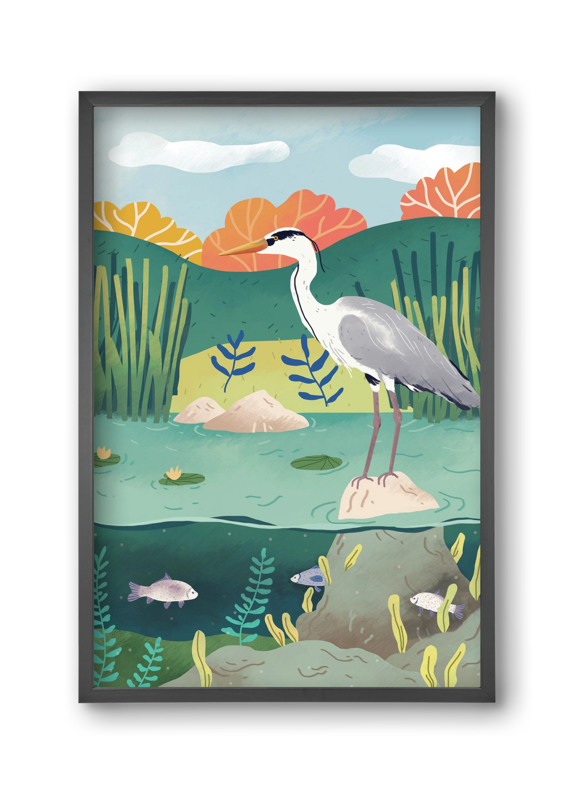 Harmónia, 30x45 cm (30x45 cm), Fekete keret