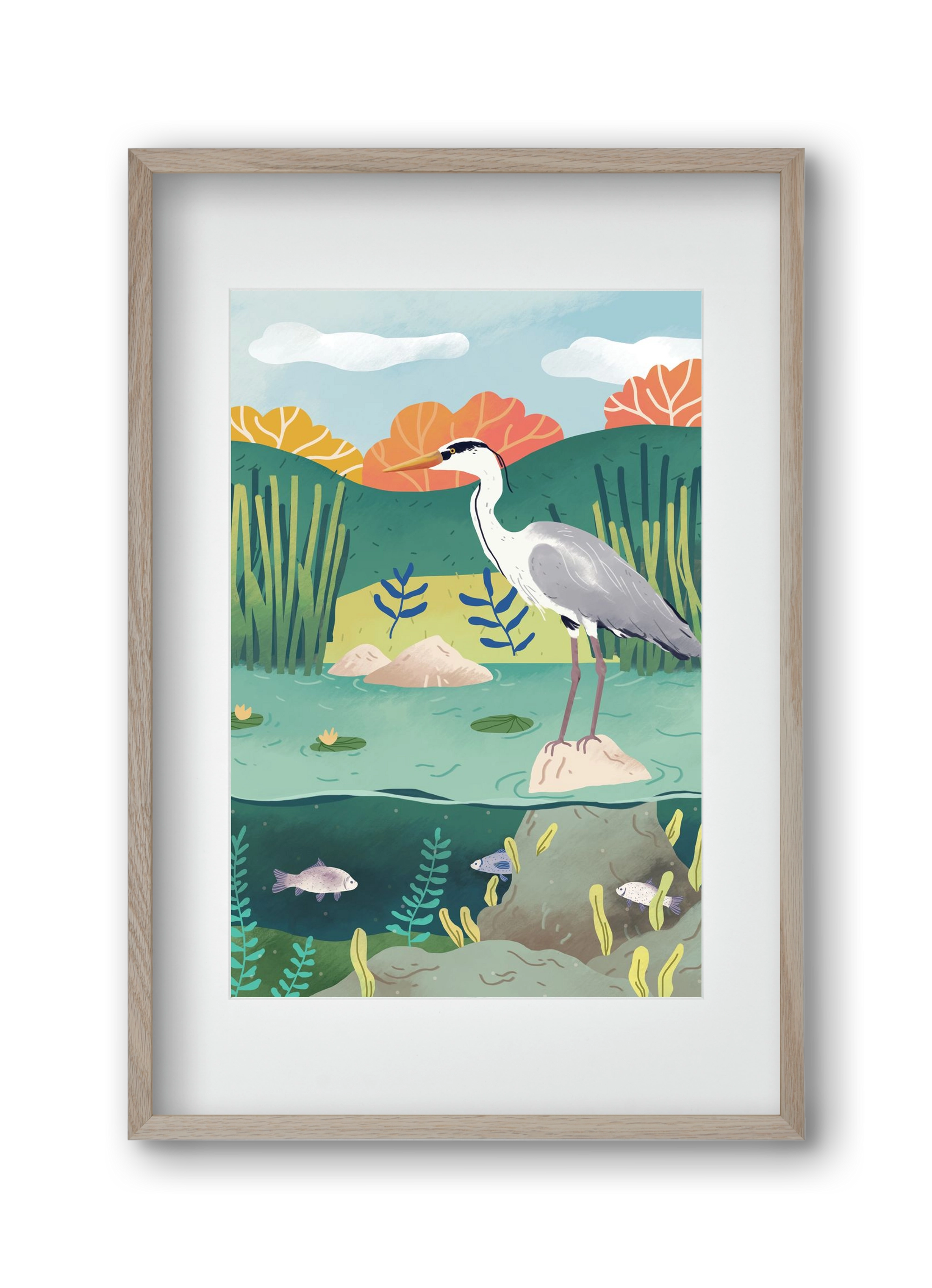 Harmónia, 30x45 cm (20x30 cm), Tölgy keret, paszpartuval