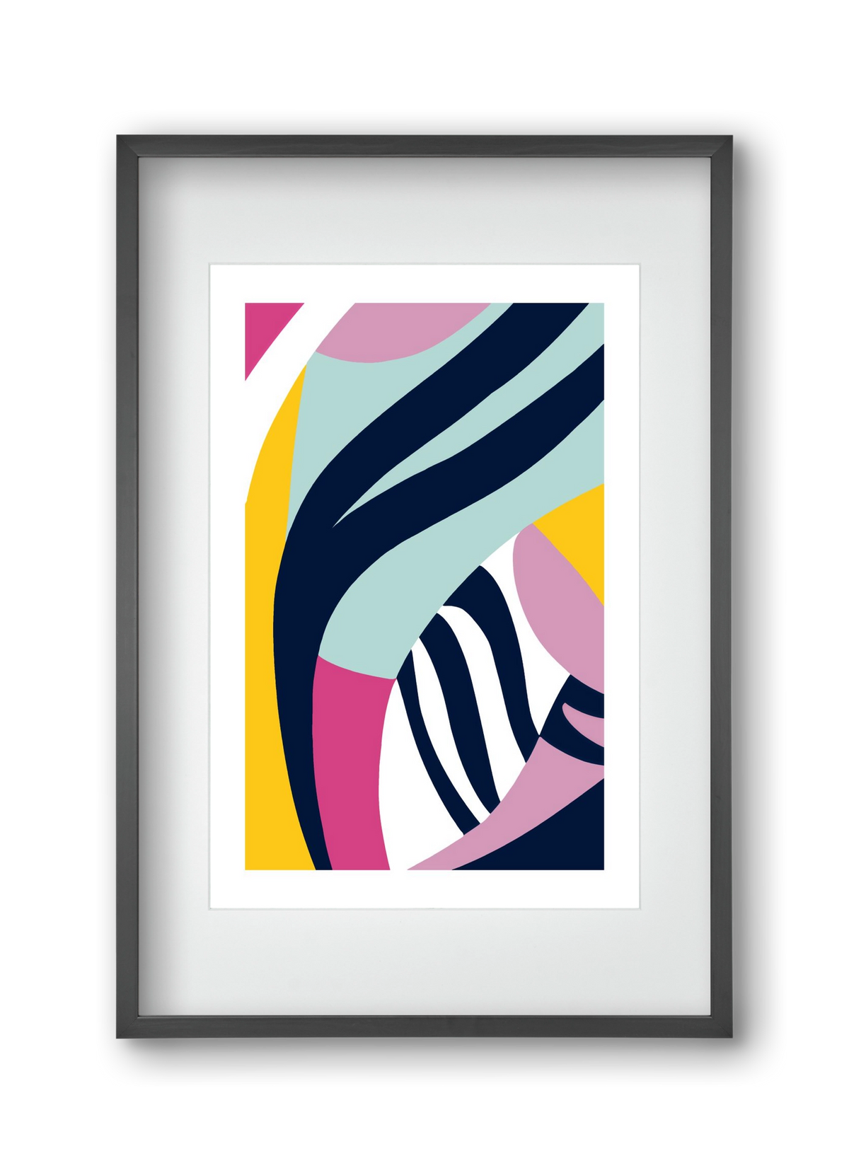 Tropical, 30x45 cm (20x30 cm), Fekete keret, paszpartuval