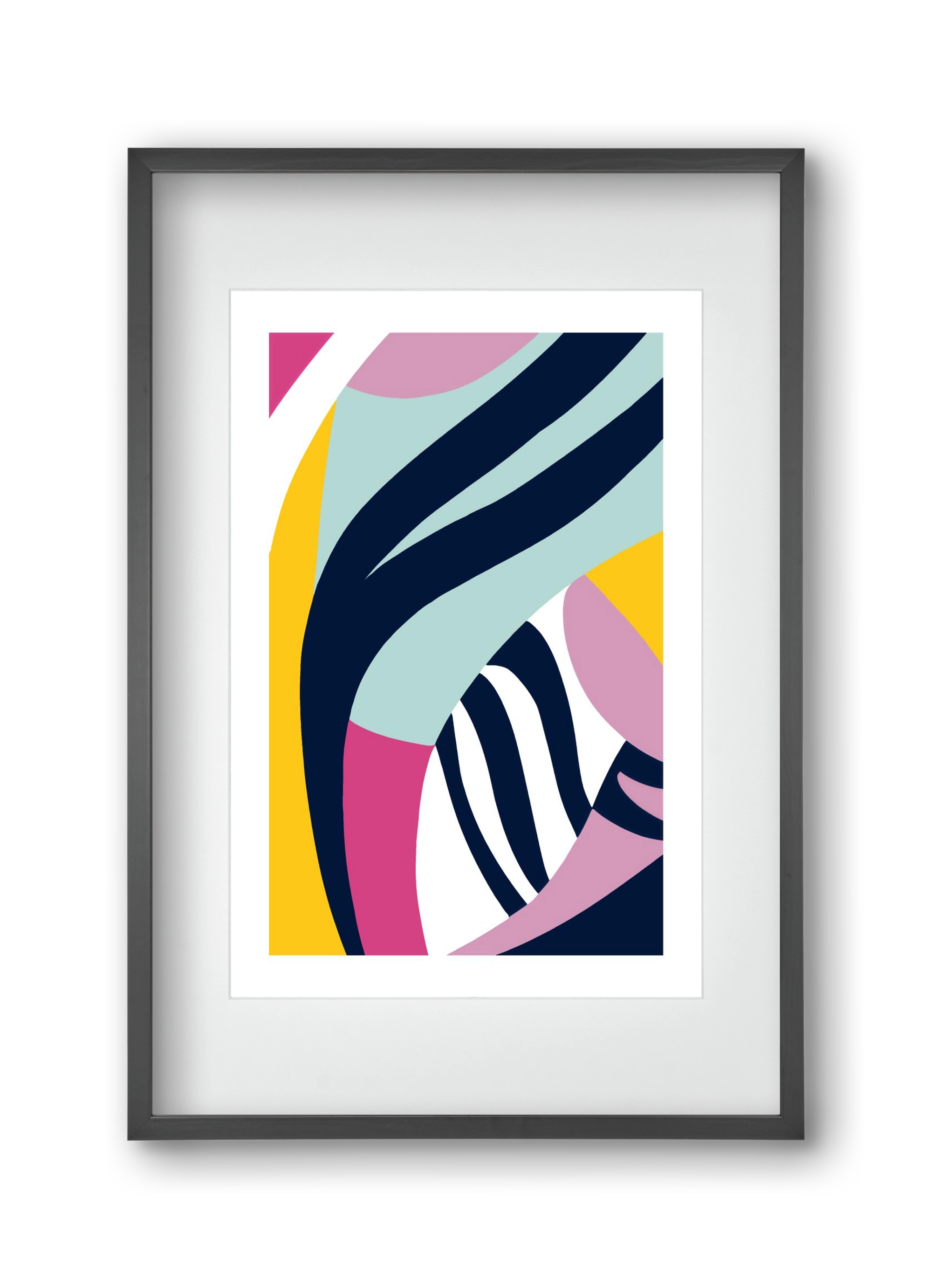 Tropical, 30x45 cm (20x30 cm), Fekete keret, paszpartuval