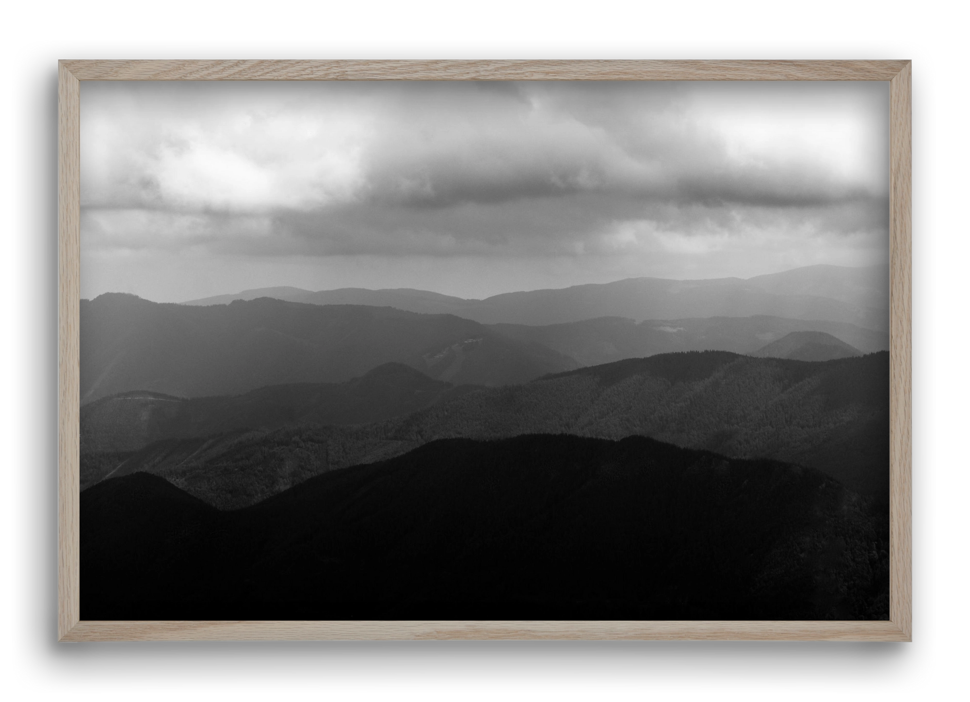 over layers, 60x40 cm (60x40 cm), Tölgy keret